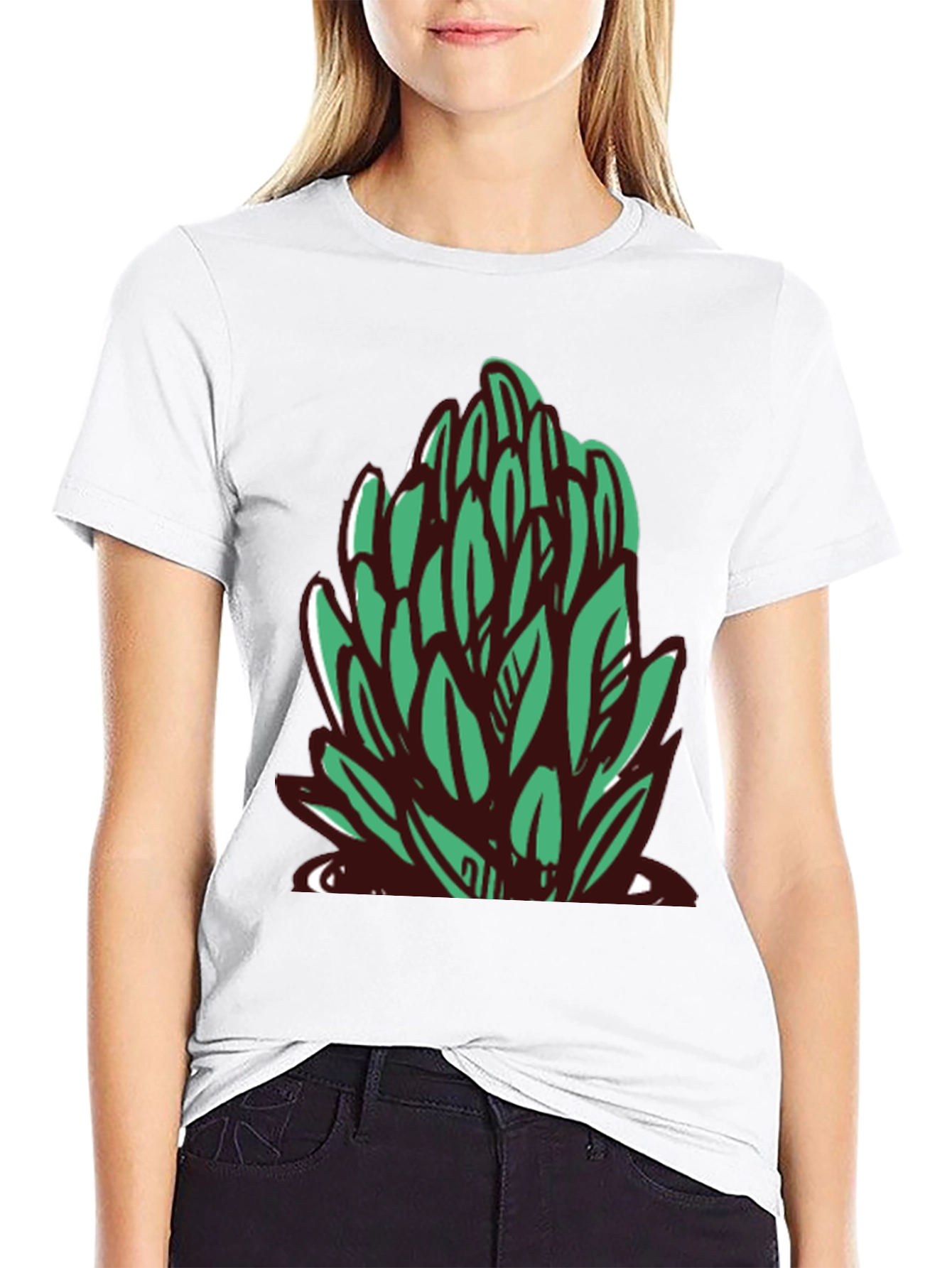 Leaf Graphic Black T-Shirt - Casual Style