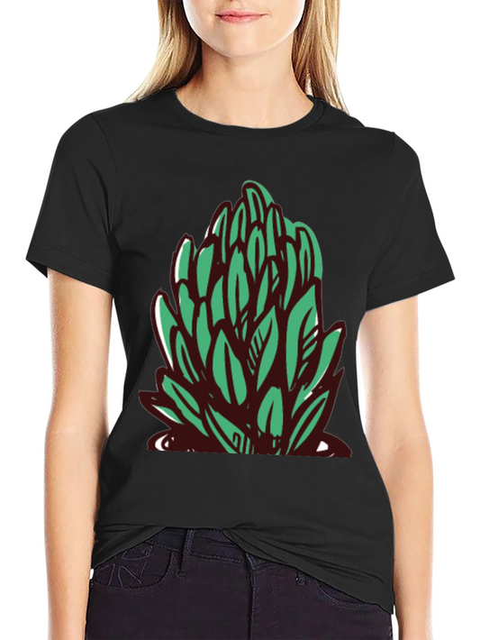 Leaf Graphic Black T-Shirt - Casual Style