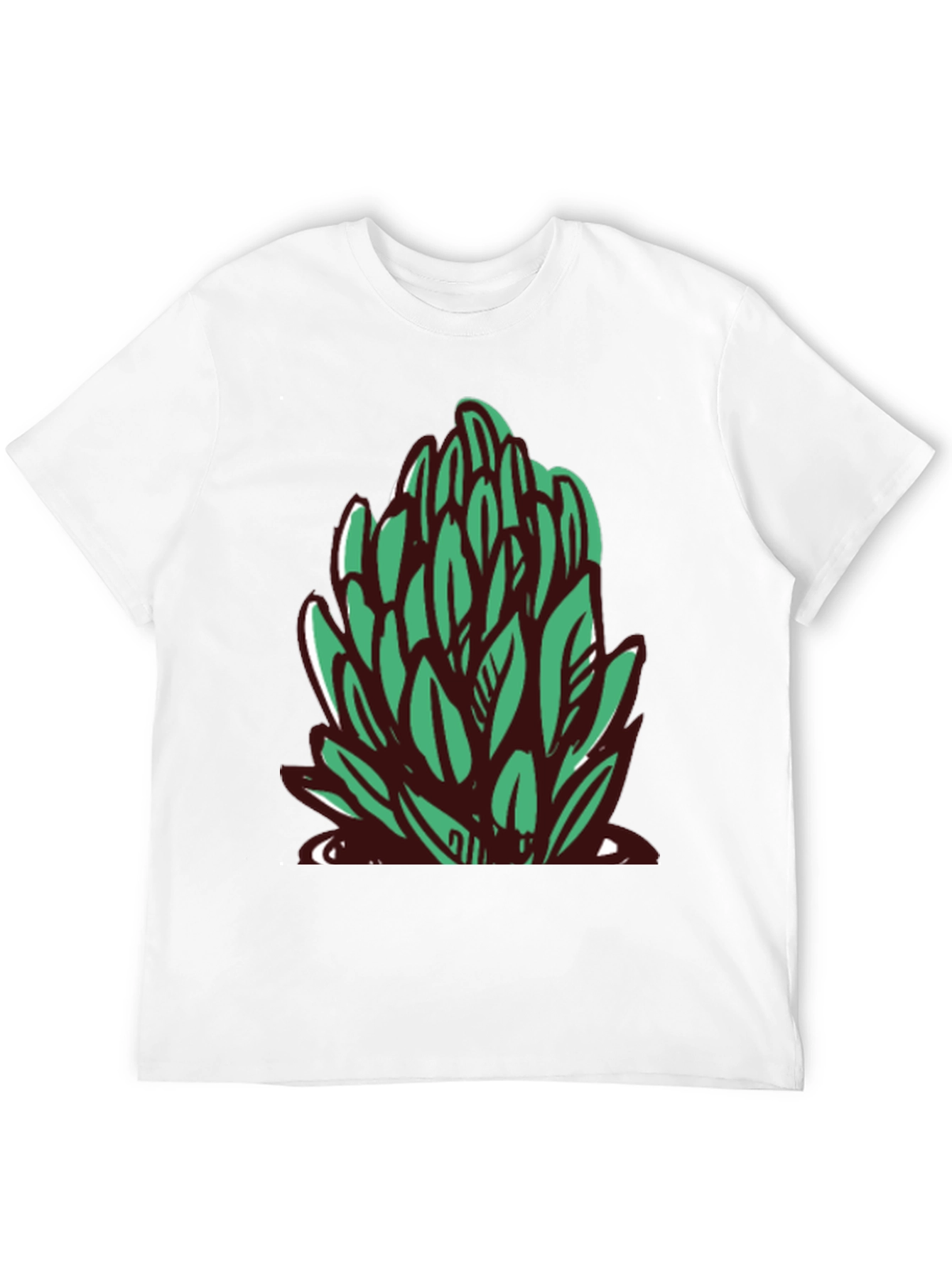 Leaf Graphic Black T-Shirt - Casual Style