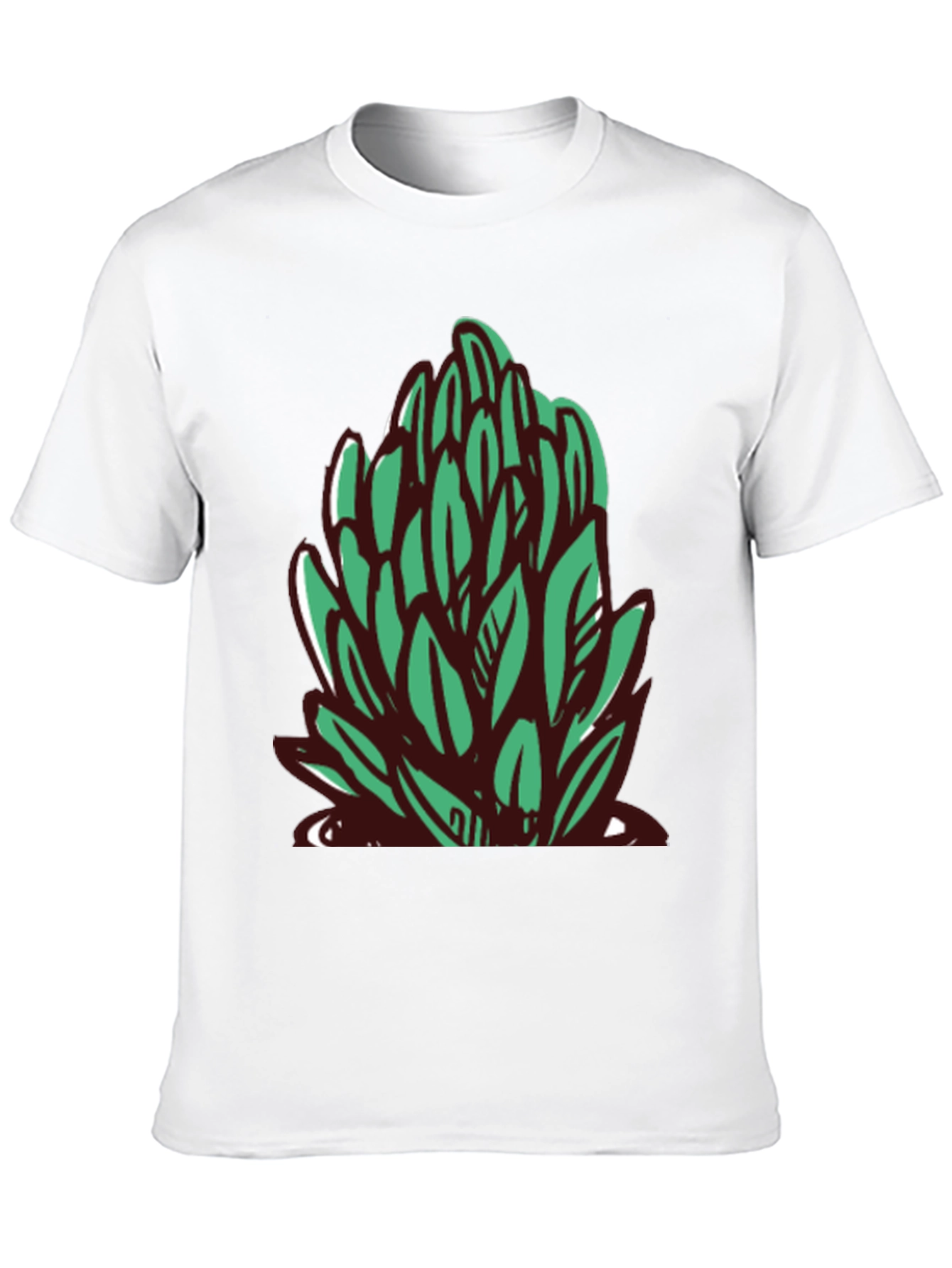 Leaf Graphic Black T-Shirt - Casual Style
