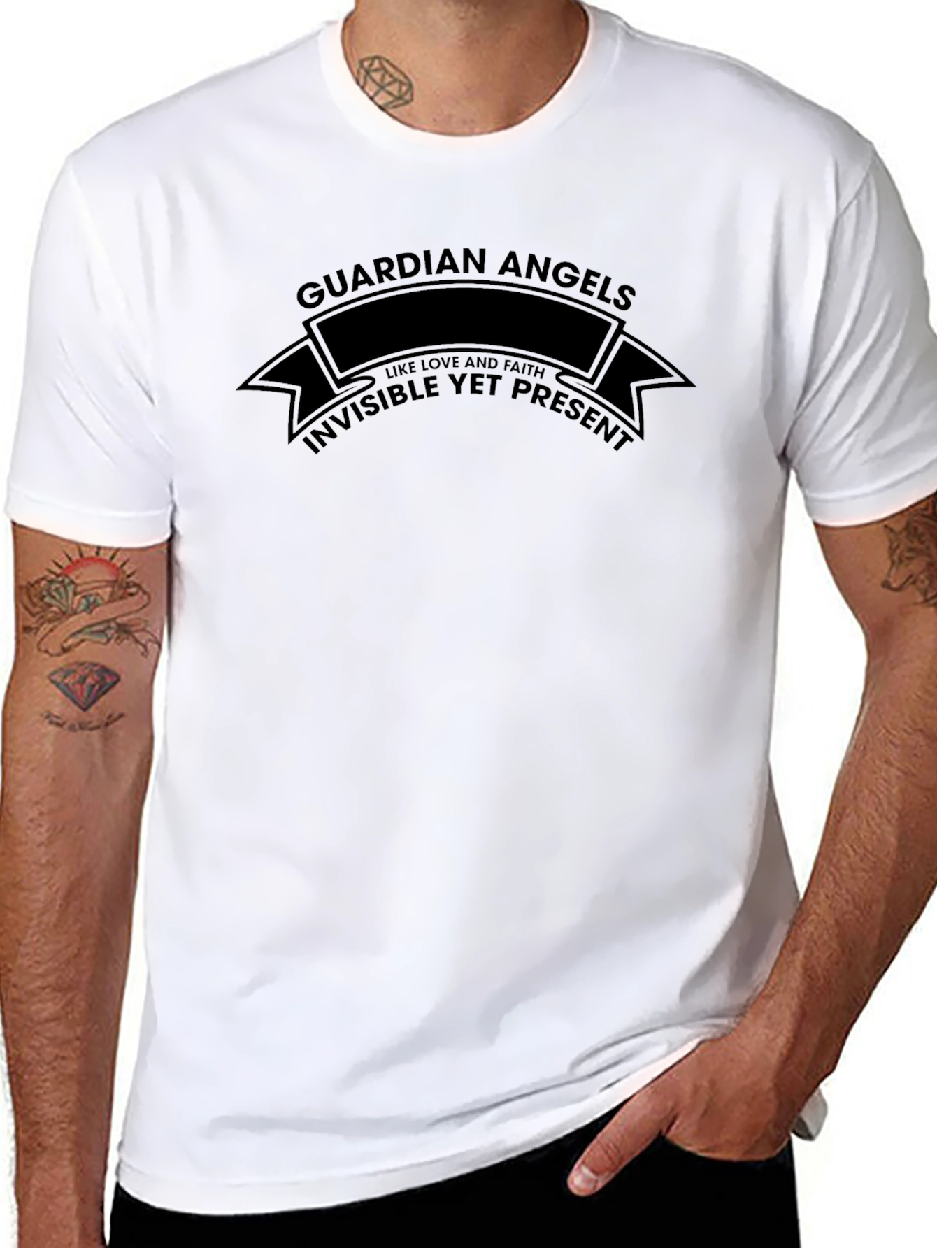 Guardian Angels T-Shirt - Invisible Yet Present Tee
