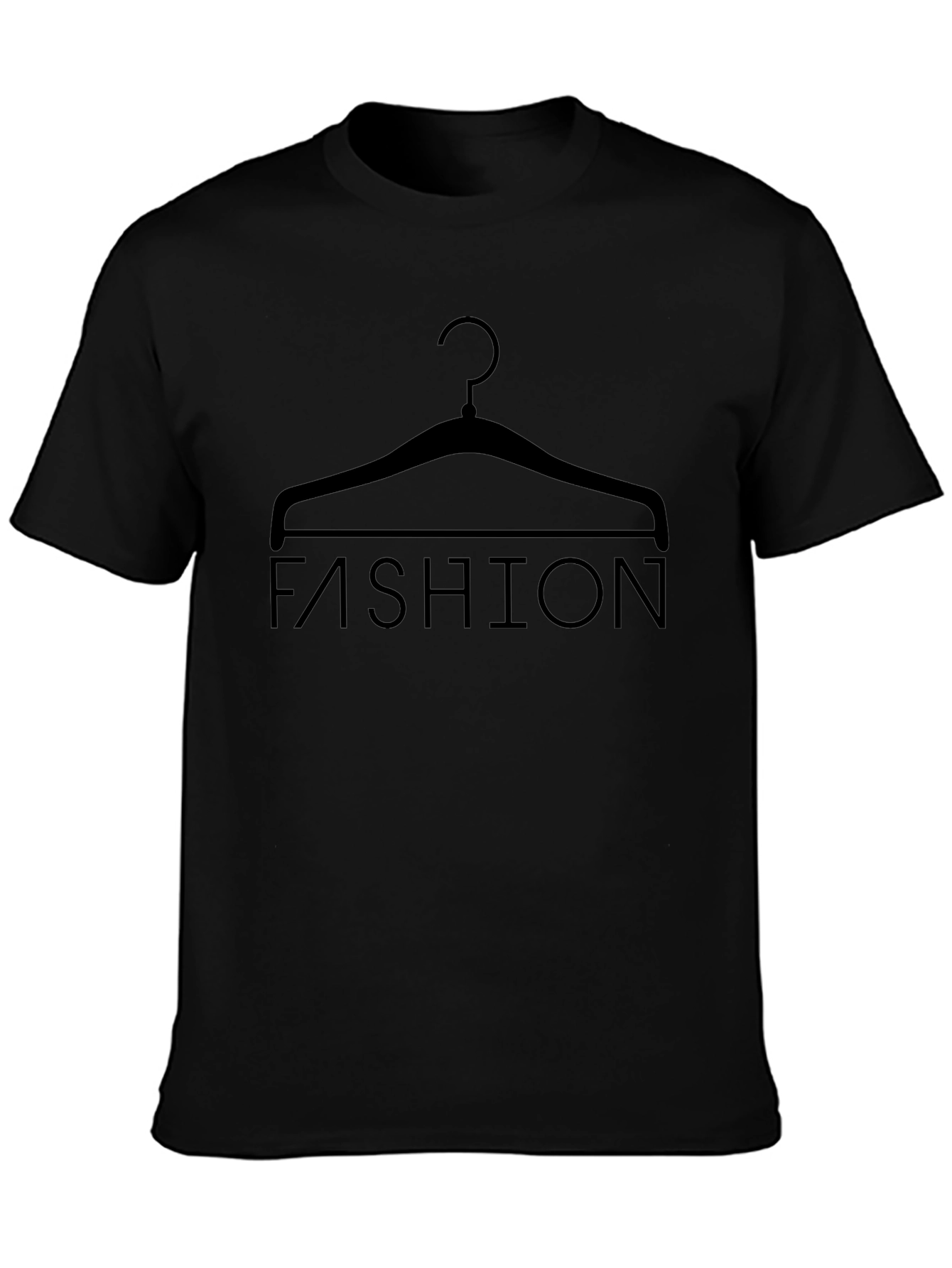 Fashion Hanger Graphic T-Shirt - Stylish Black Tee