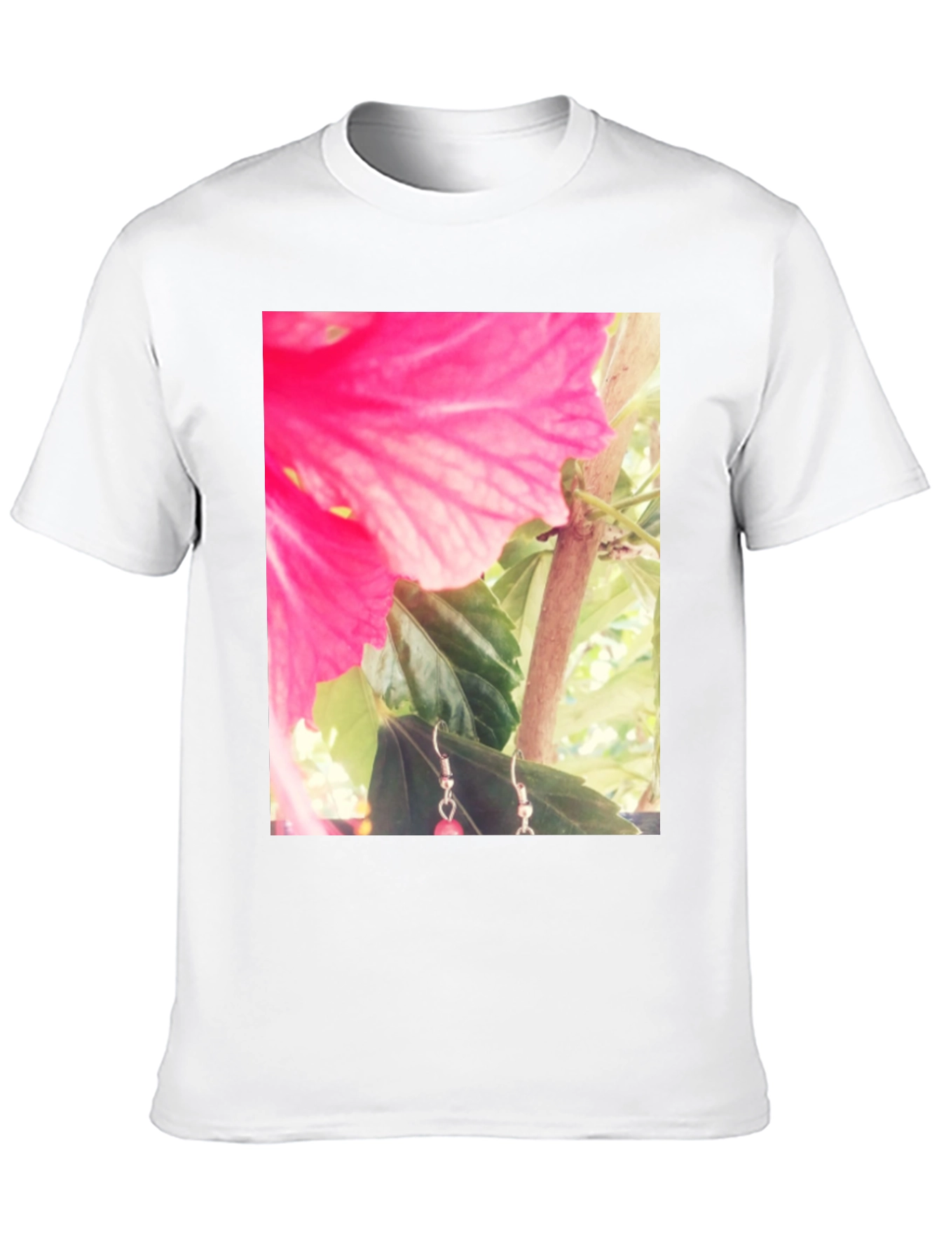 Floral Print Black Tee
