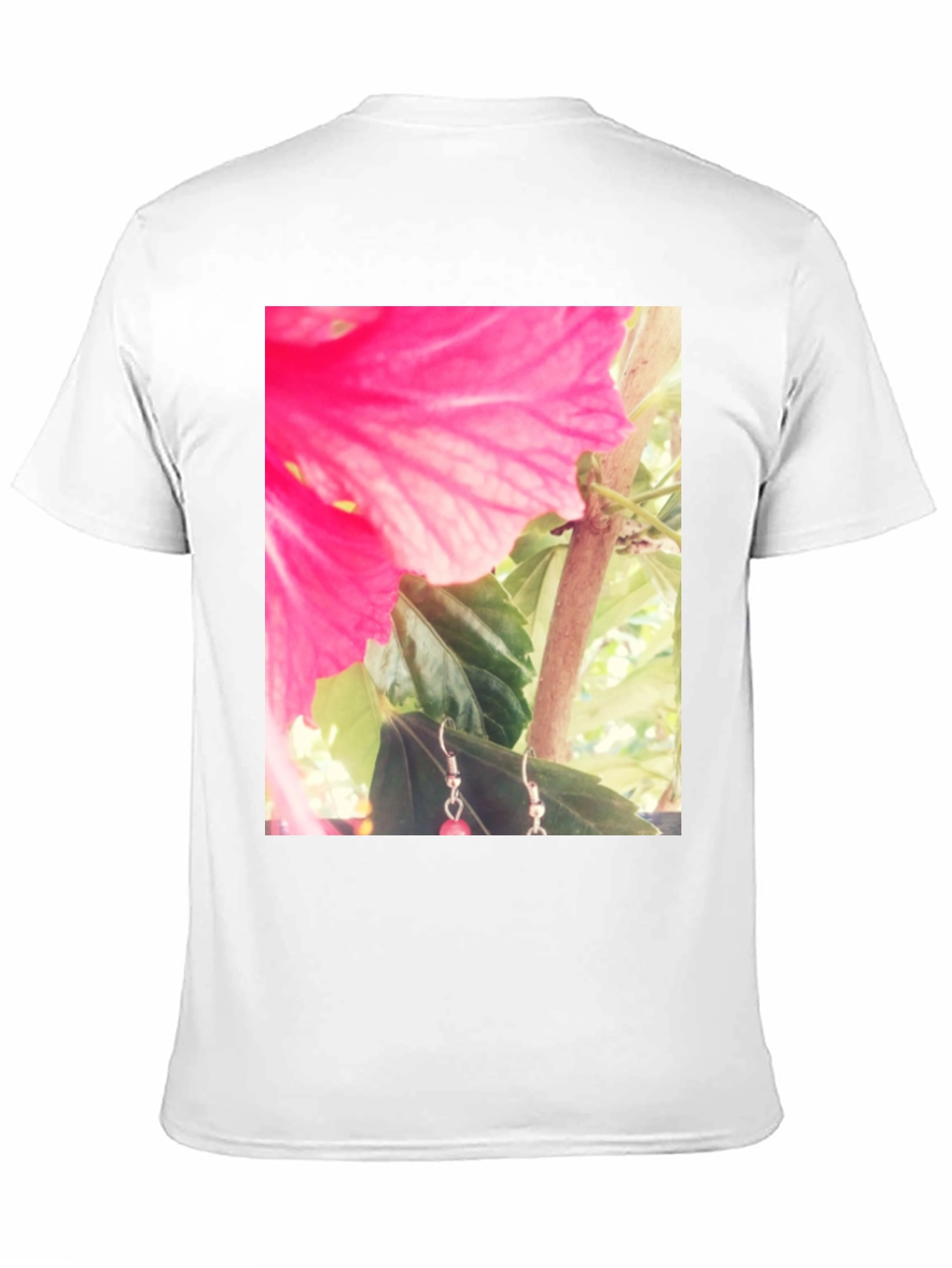 Floral Print Black Tee
