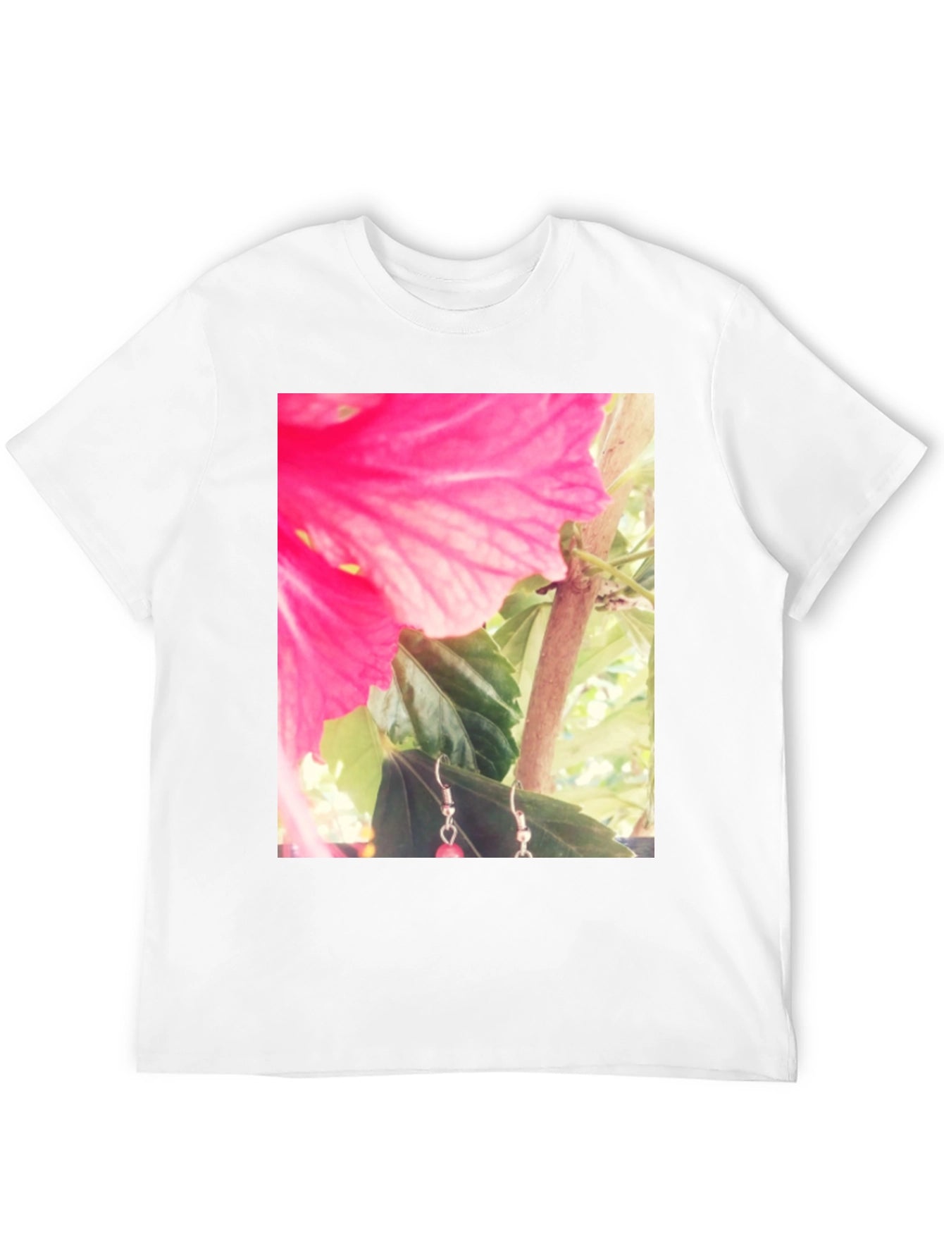 Floral Print Black Tee