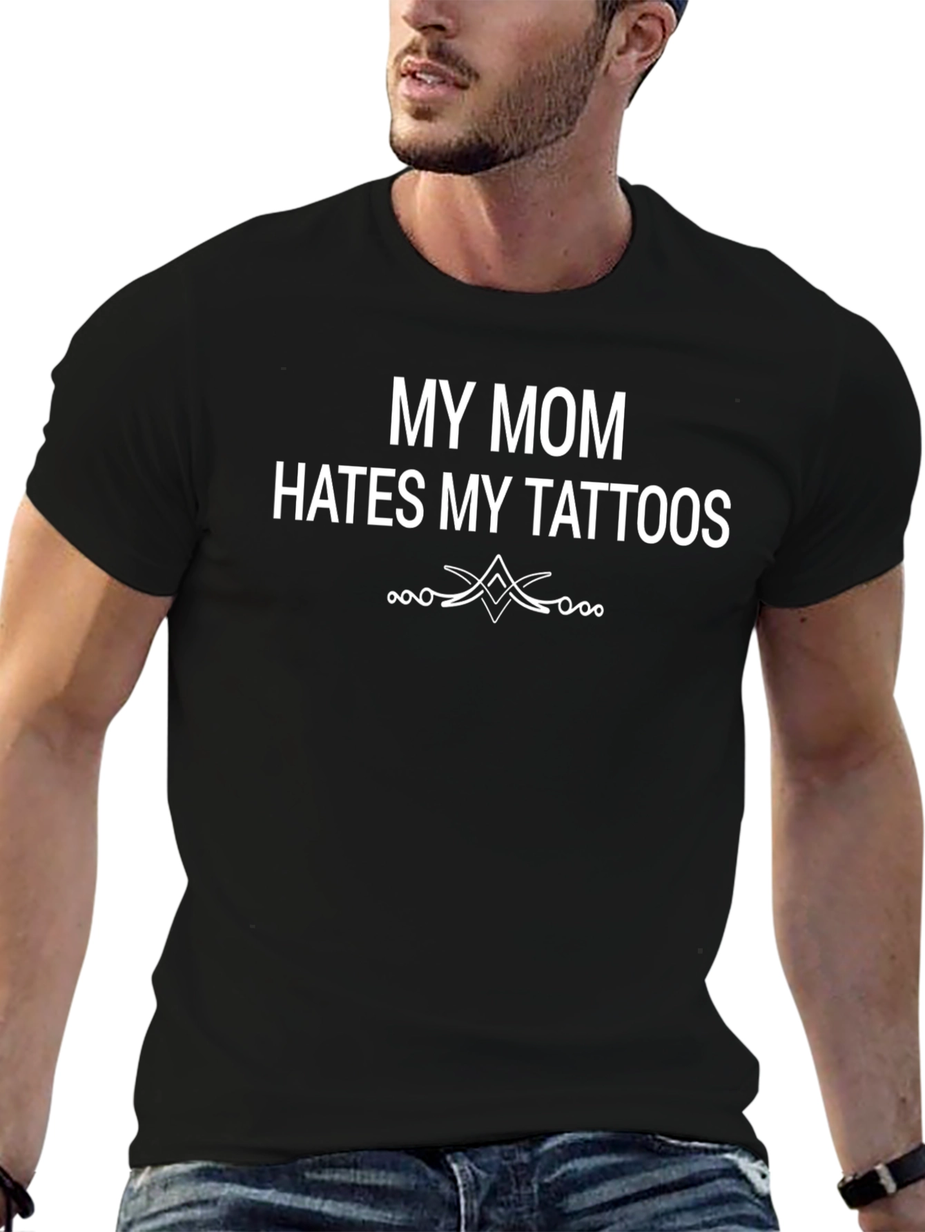 My Mom Hates My Tattoos Graphic Tee - Black