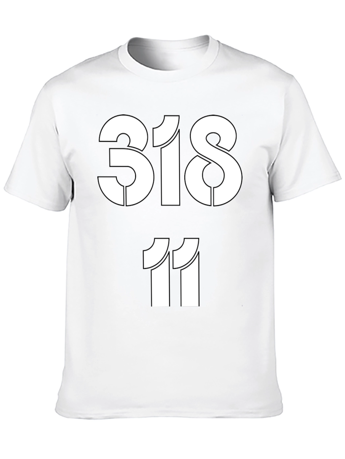 318 11 Graphic Print Black T-Shirt