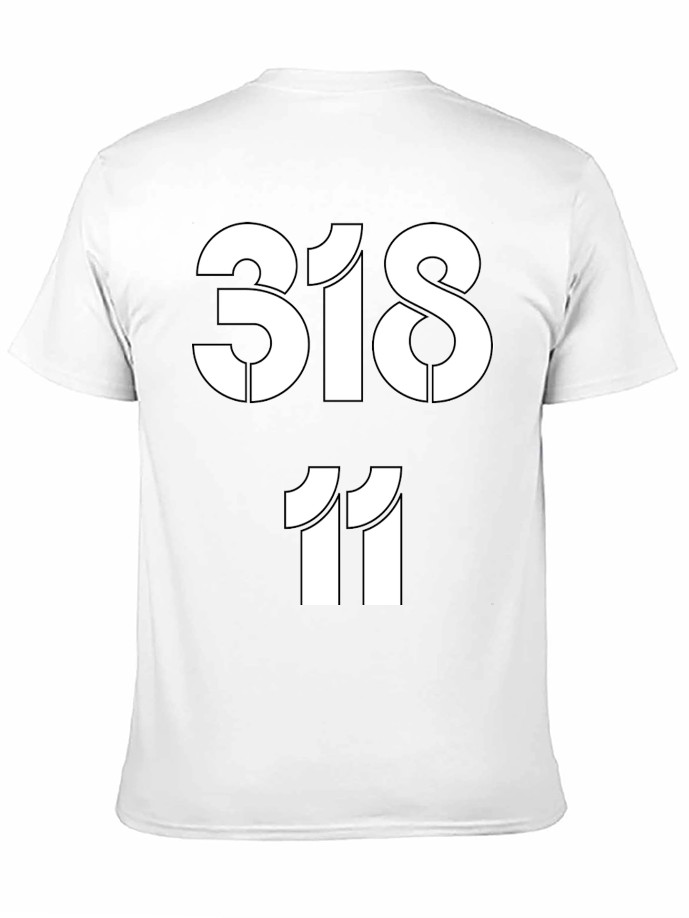 318 11 Graphic Print Black T-Shirt