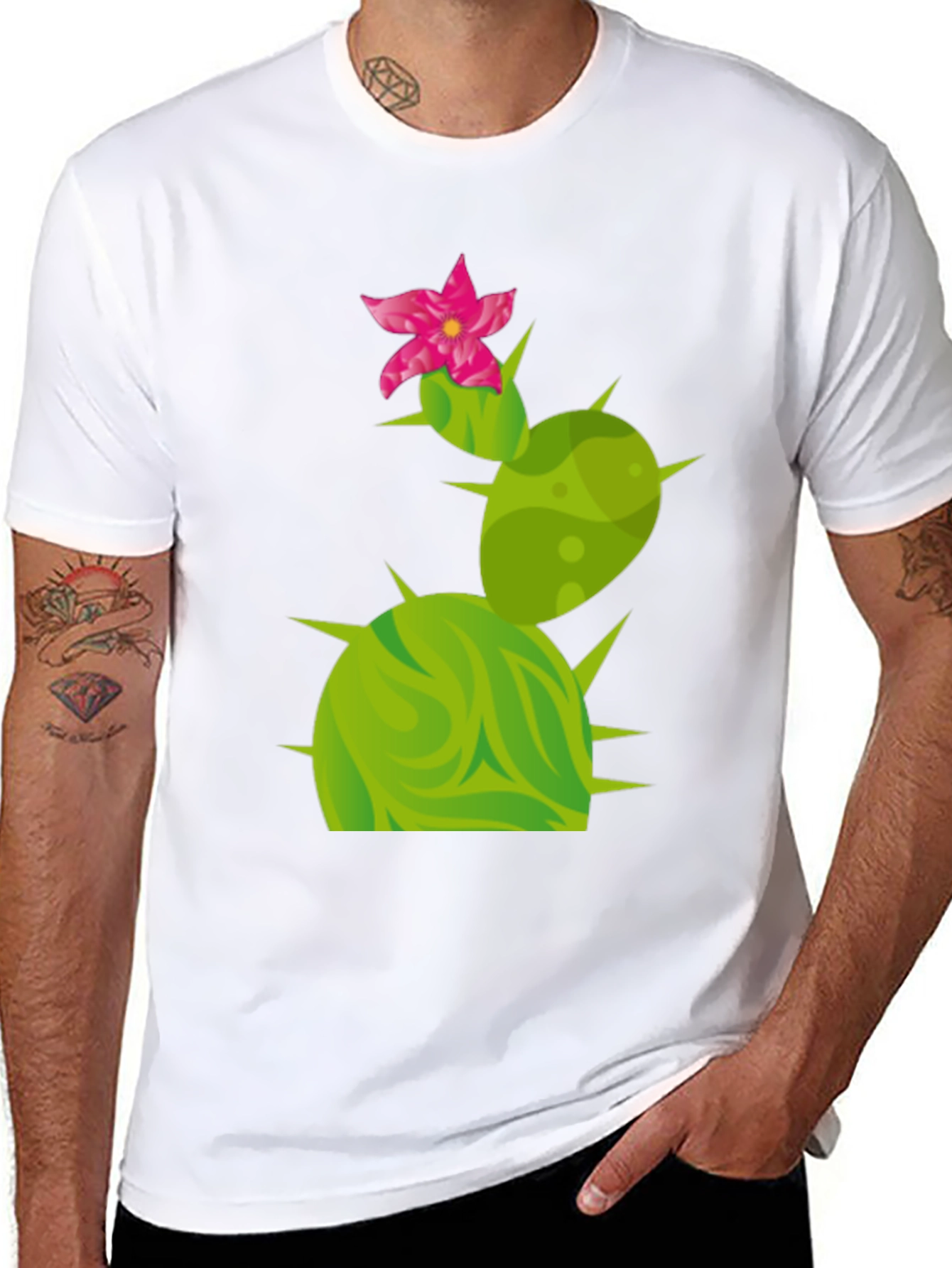 Cactus Flower Graphic Tee - Trendy Desert Style