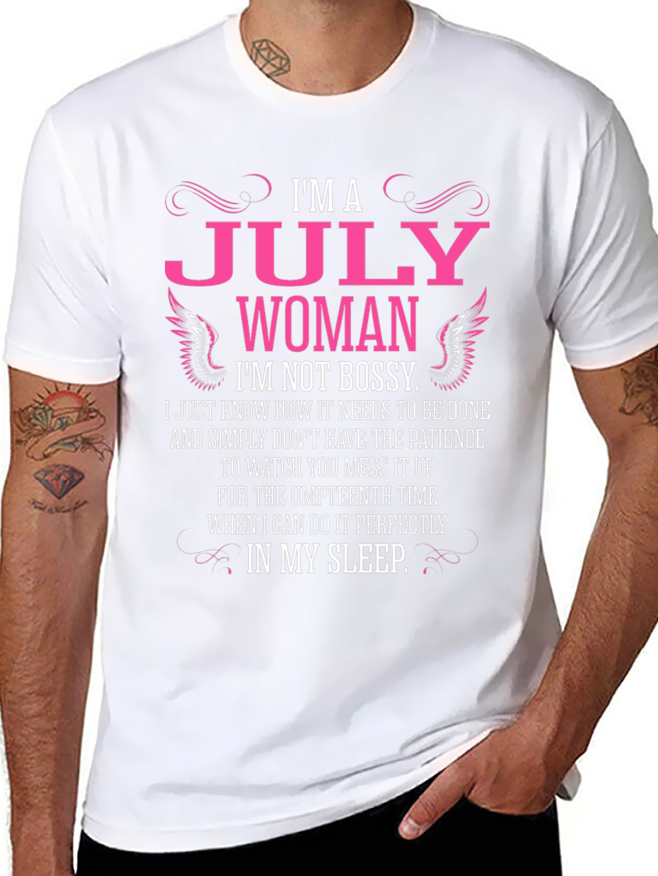 Im A July Woman Black T-Shirt