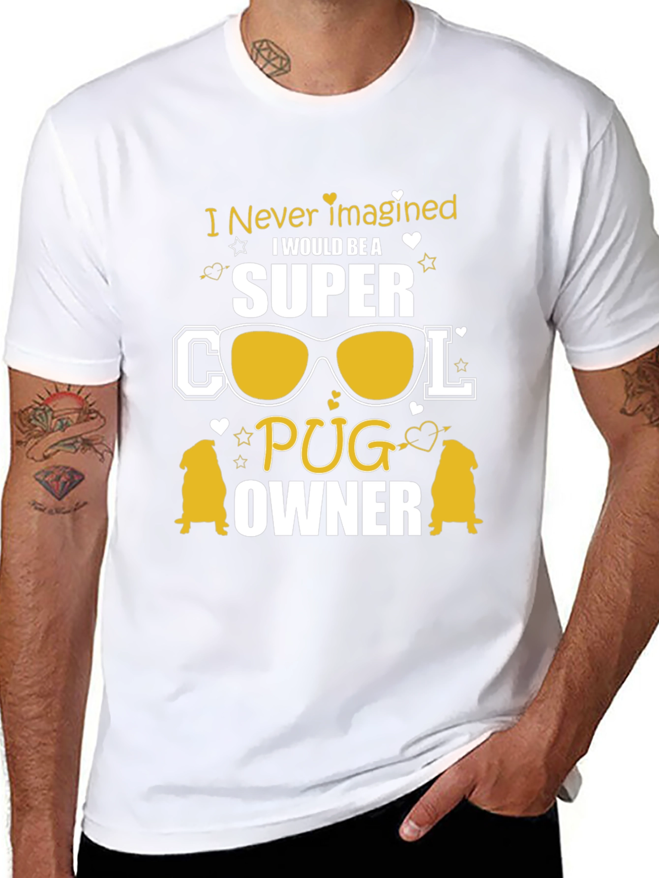 Super Cool Pug Owner Black T-Shirt
