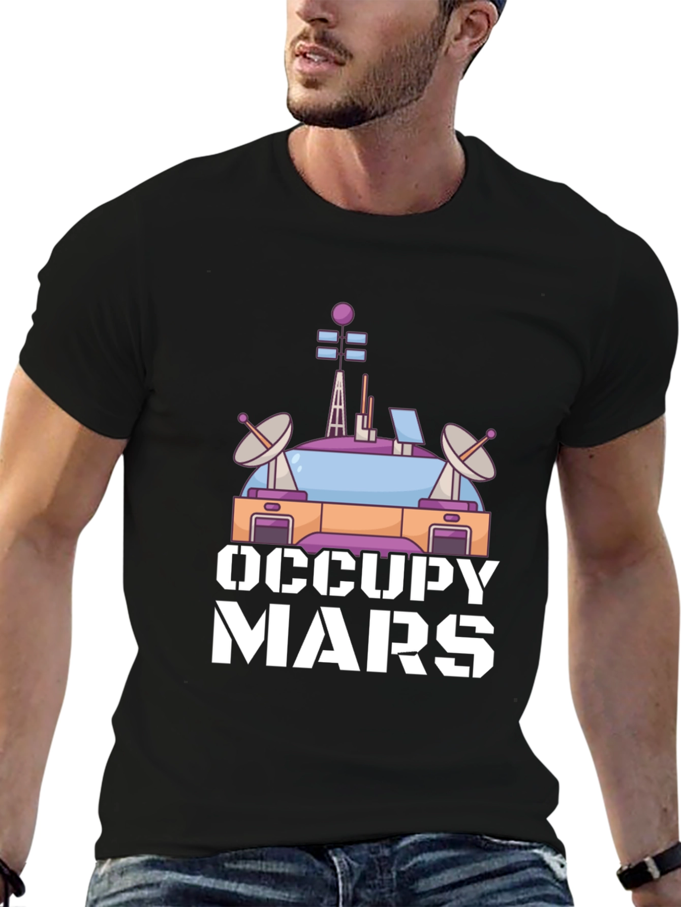 Occupy Mars Graphic T-Shirt - Space Exploration Tee