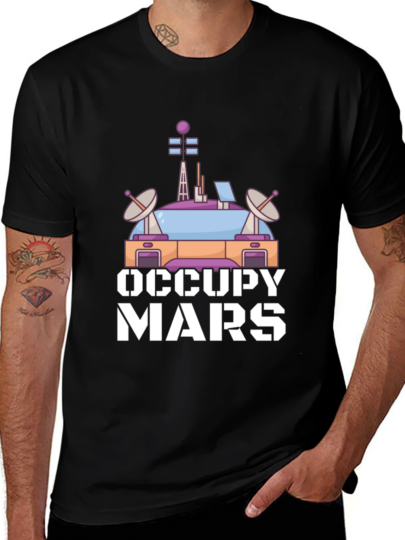 Occupy Mars Graphic T-Shirt - Space Exploration Tee