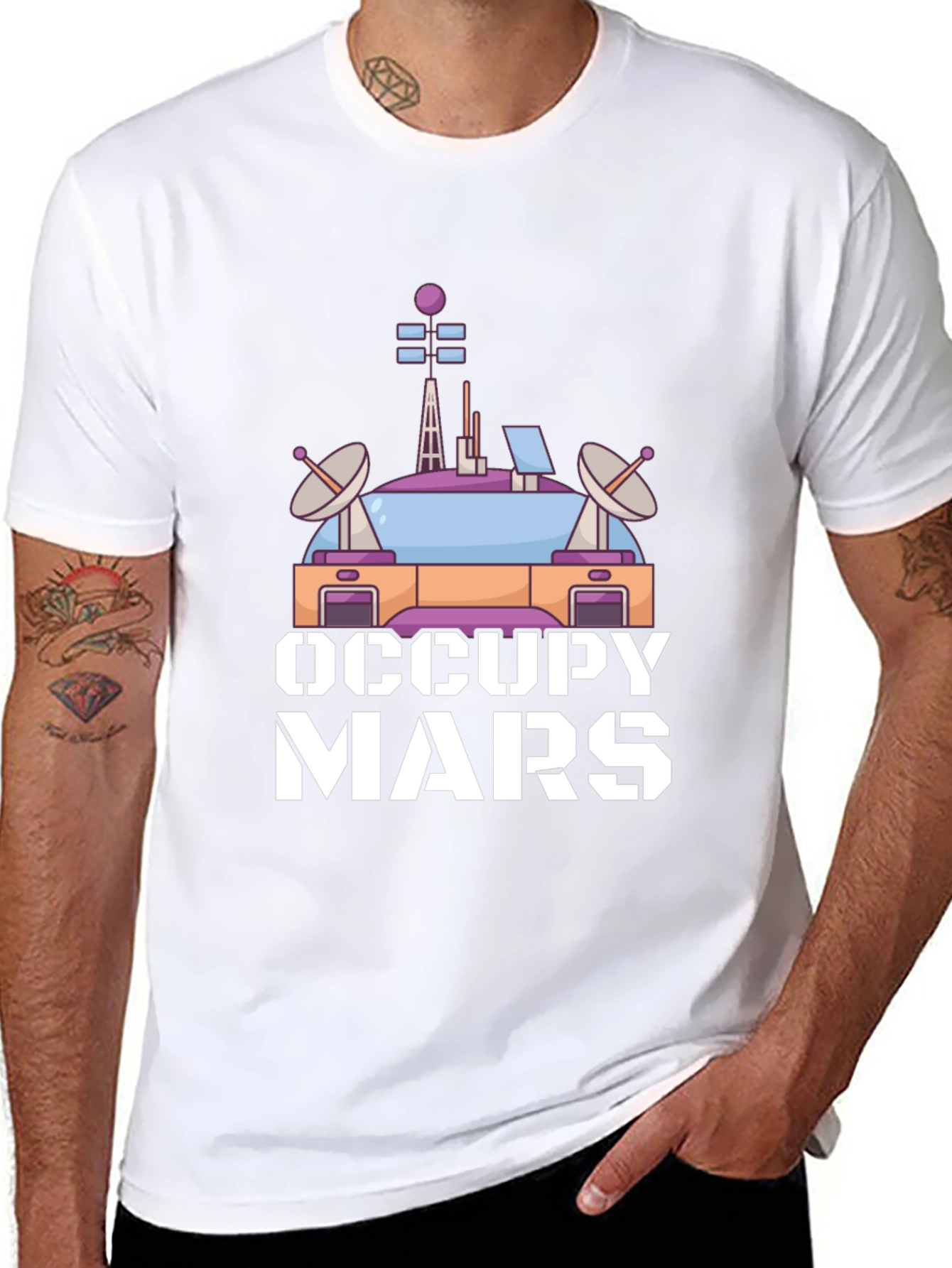 Occupy Mars Graphic T-Shirt - Space Exploration Tee