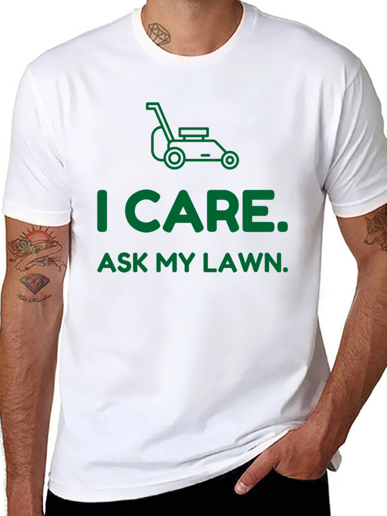 I Care. Ask My Lawn. T-Shirt