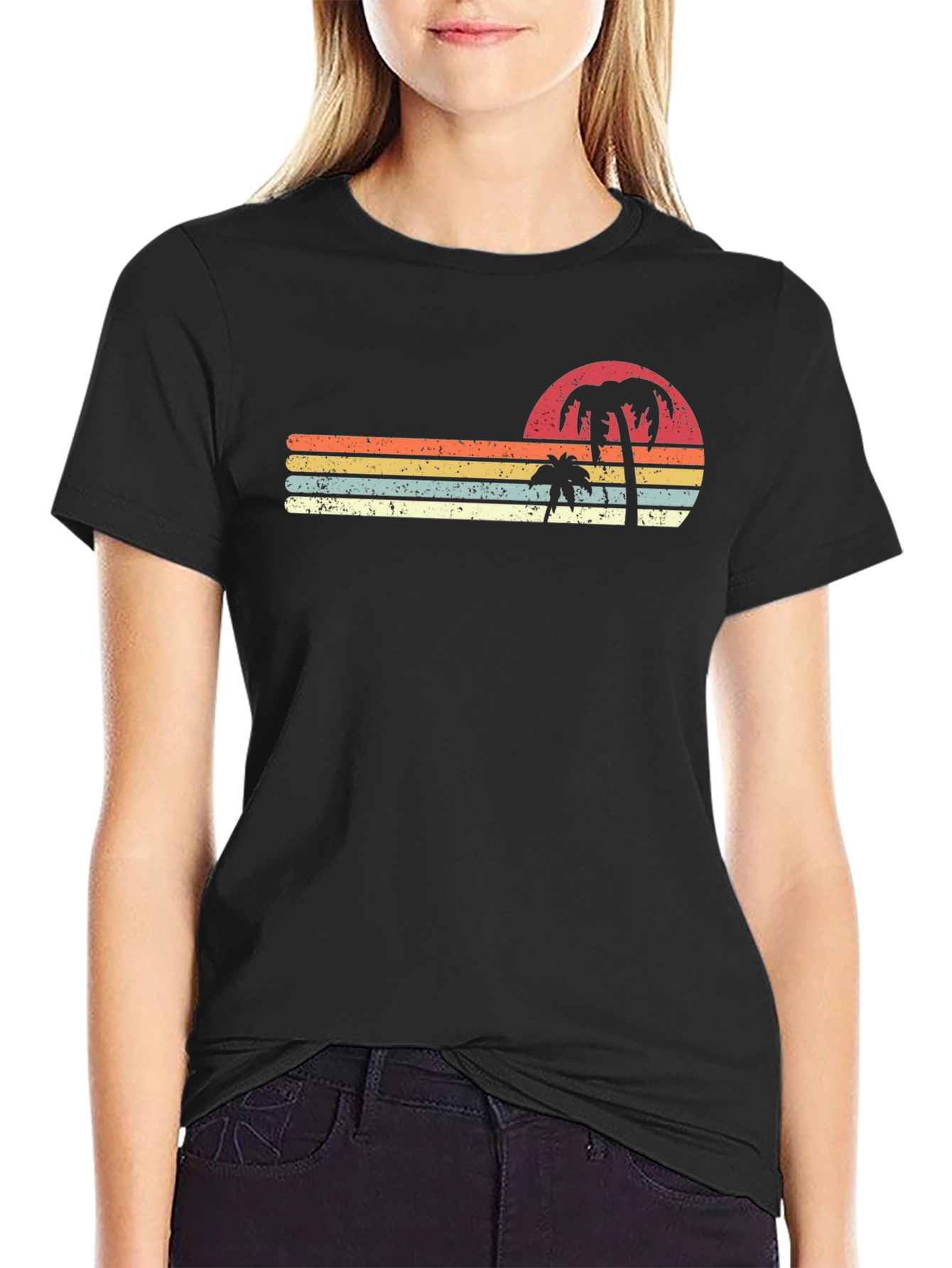 Retro Palm Sunset Graphic Tee