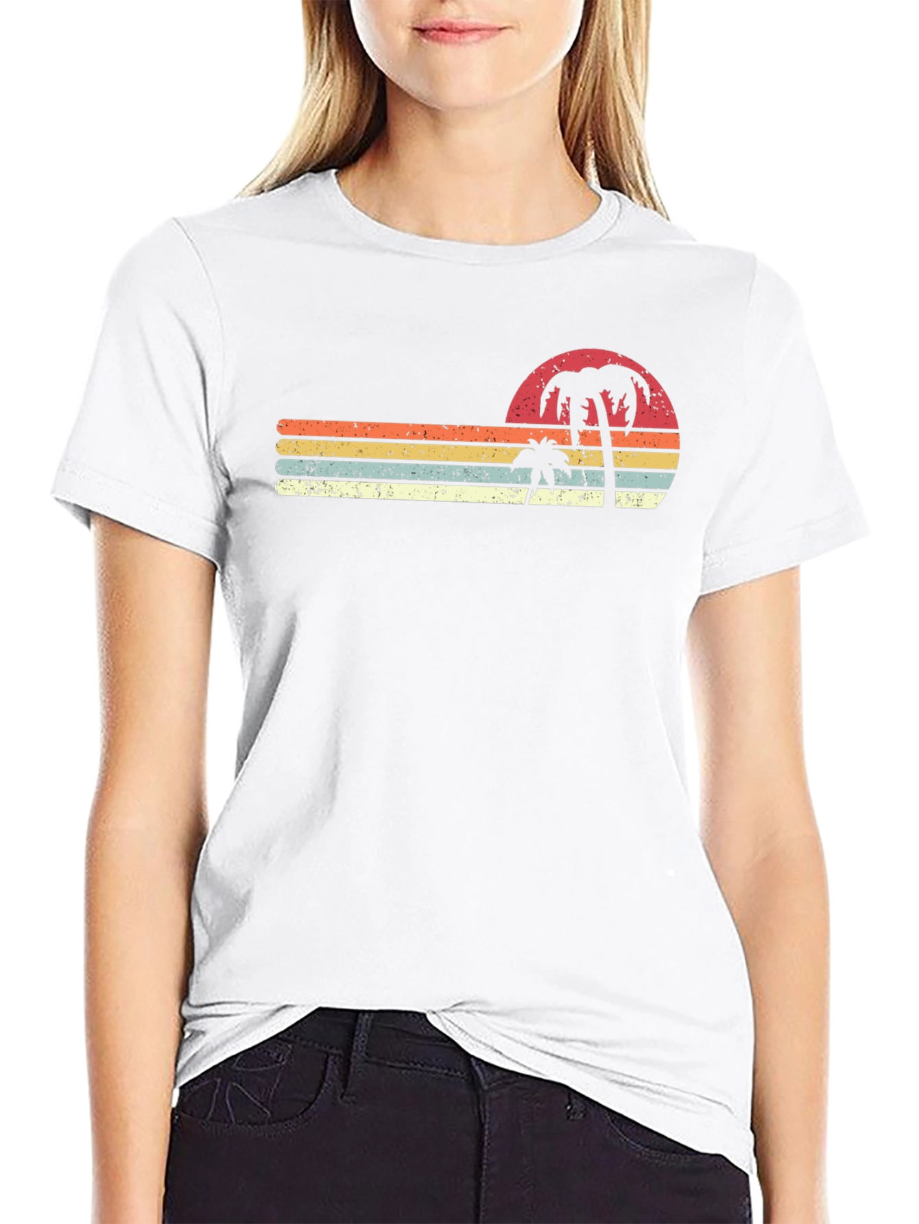 Retro Palm Sunset Graphic Tee