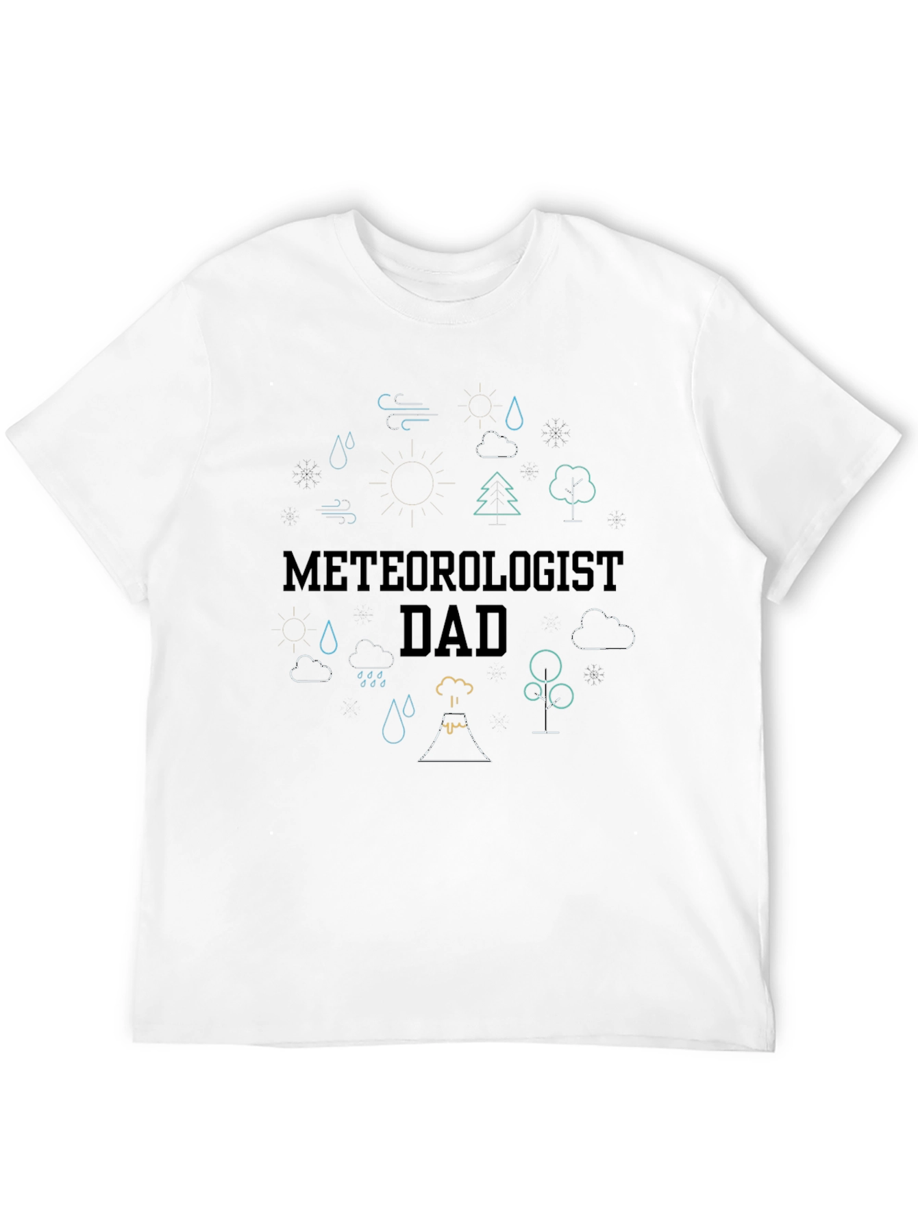 Meteorologist Dad Black T-Shirt