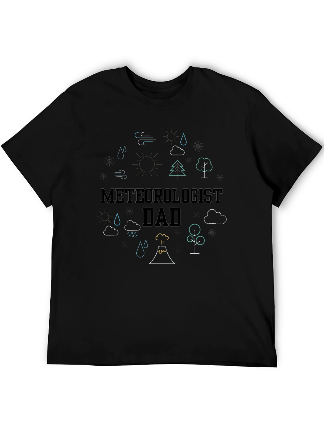 Meteorologist Dad Black T-Shirt