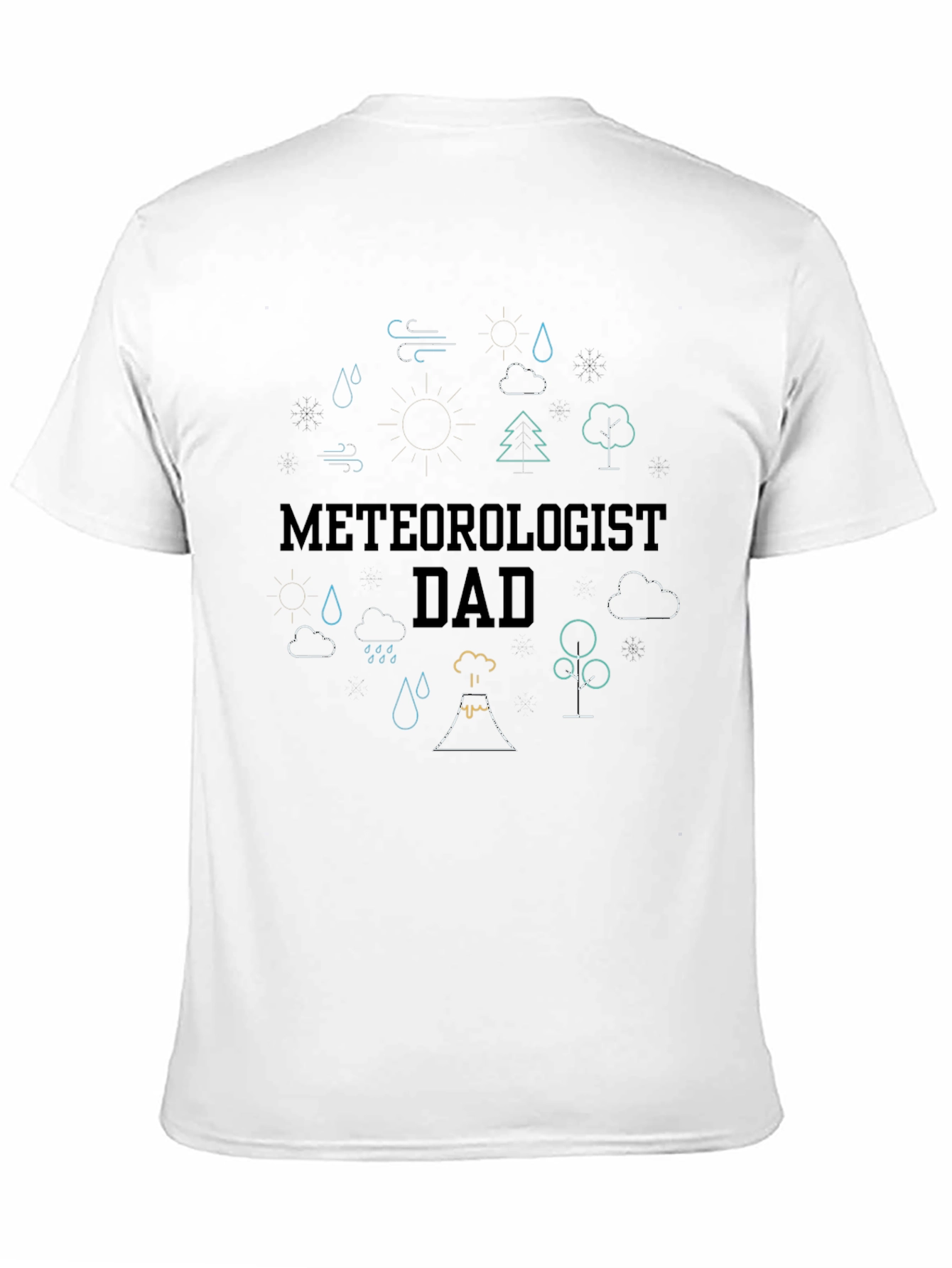 Meteorologist Dad Black T-Shirt