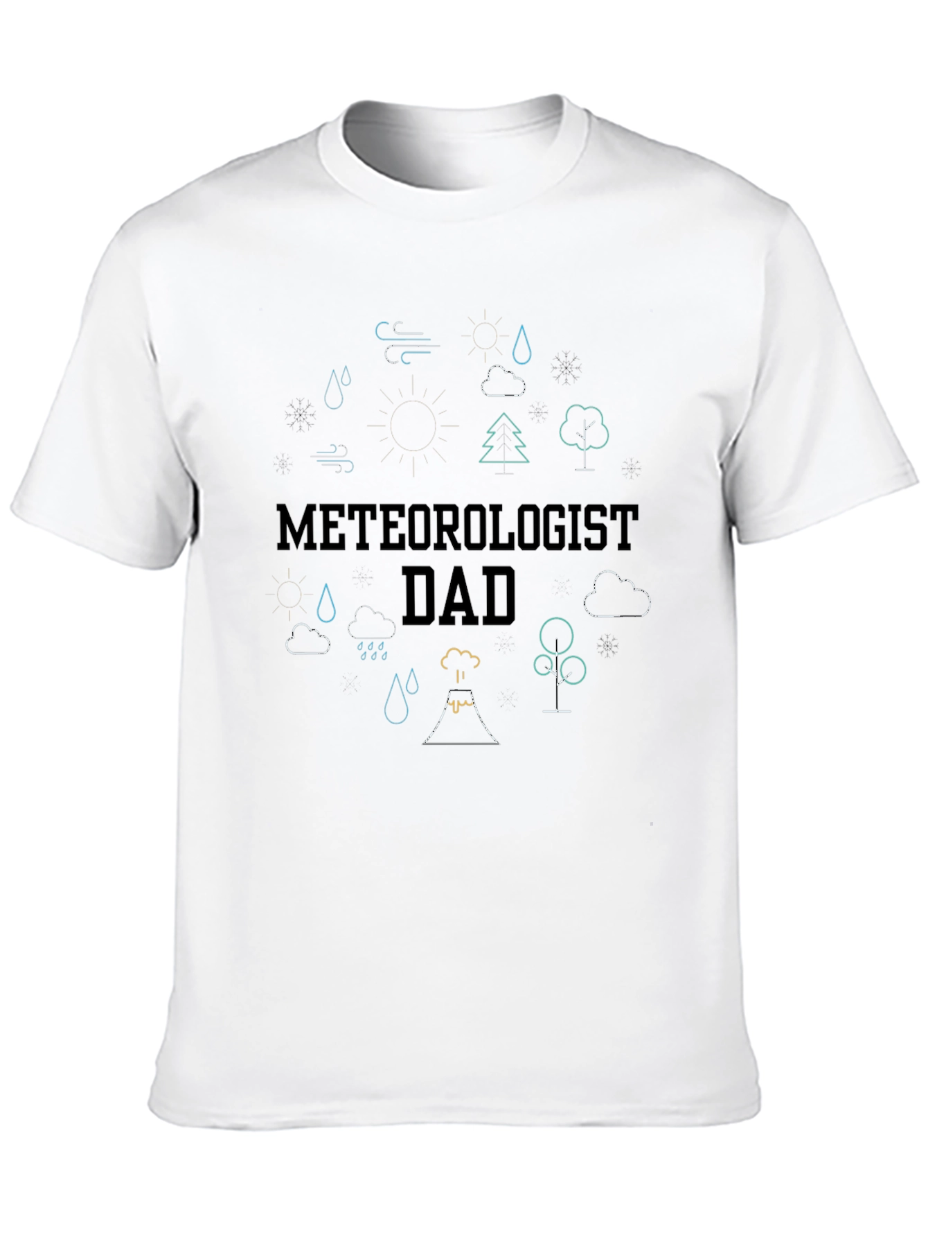 Meteorologist Dad Black T-Shirt