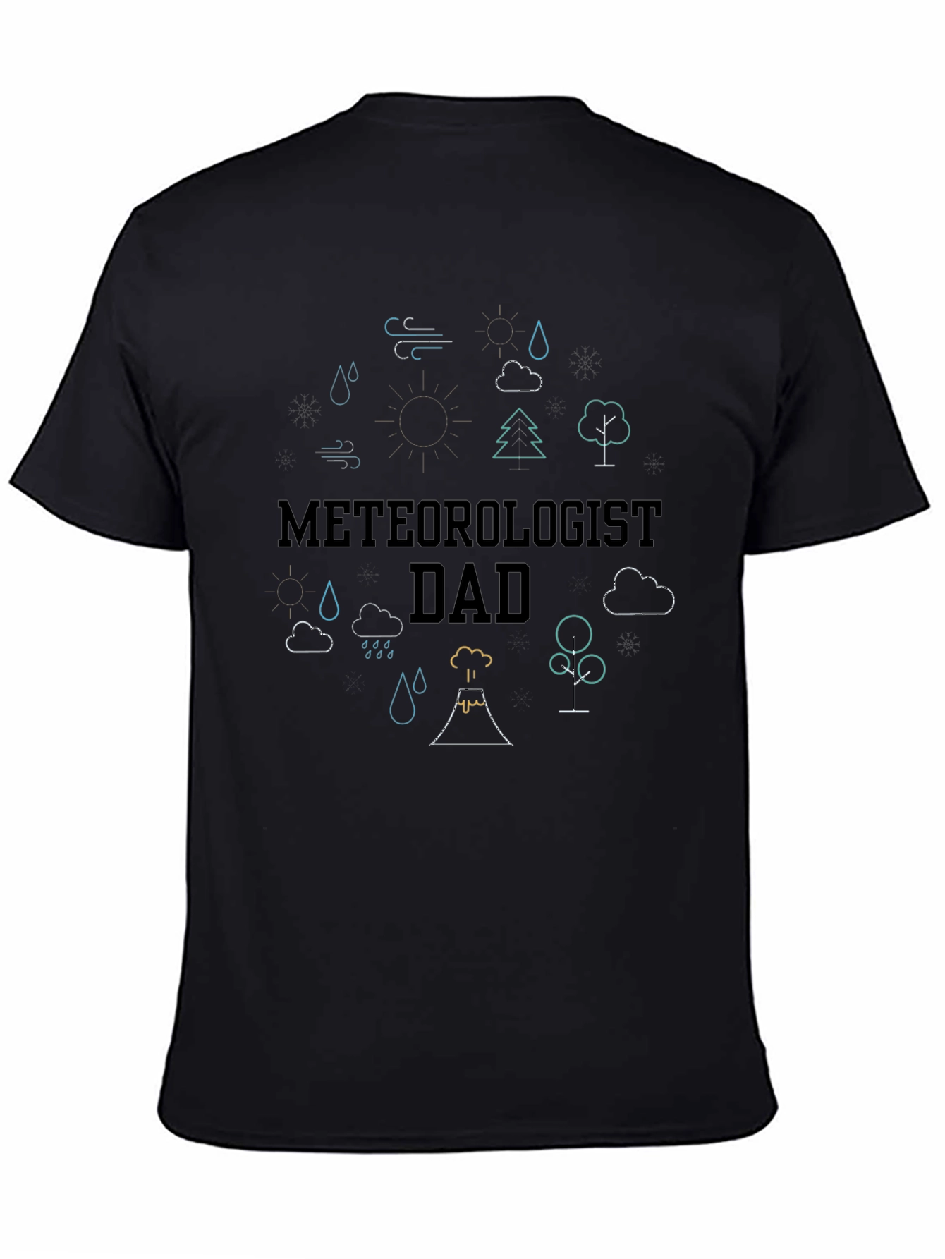 Meteorologist Dad Black T-Shirt