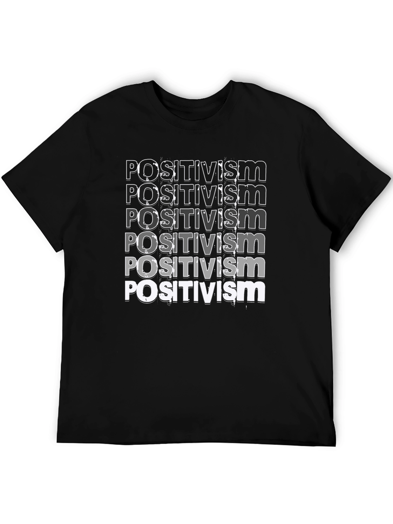 Positivism Graphic Tee - Black Cotton T-Shirt