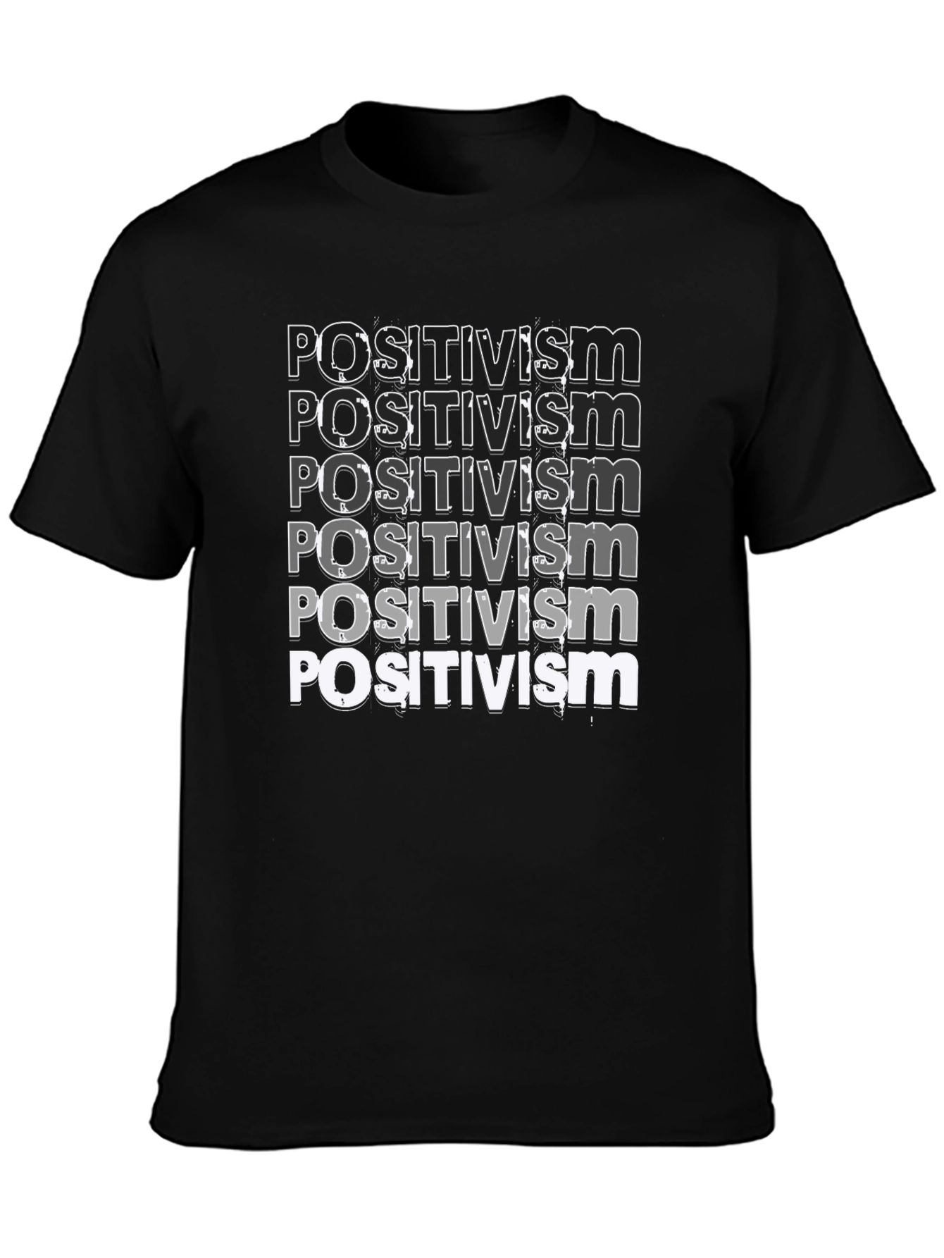 Positivism Graphic Tee - Black Cotton T-Shirt