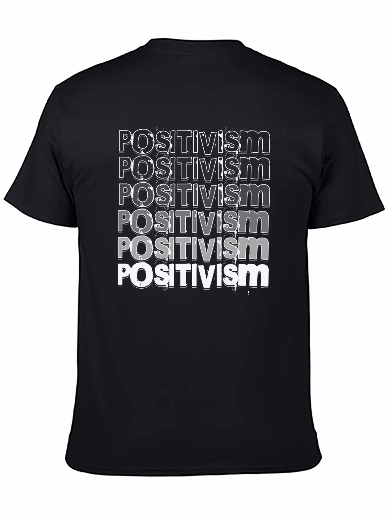 Positivism Graphic Tee - Black Cotton T-Shirt