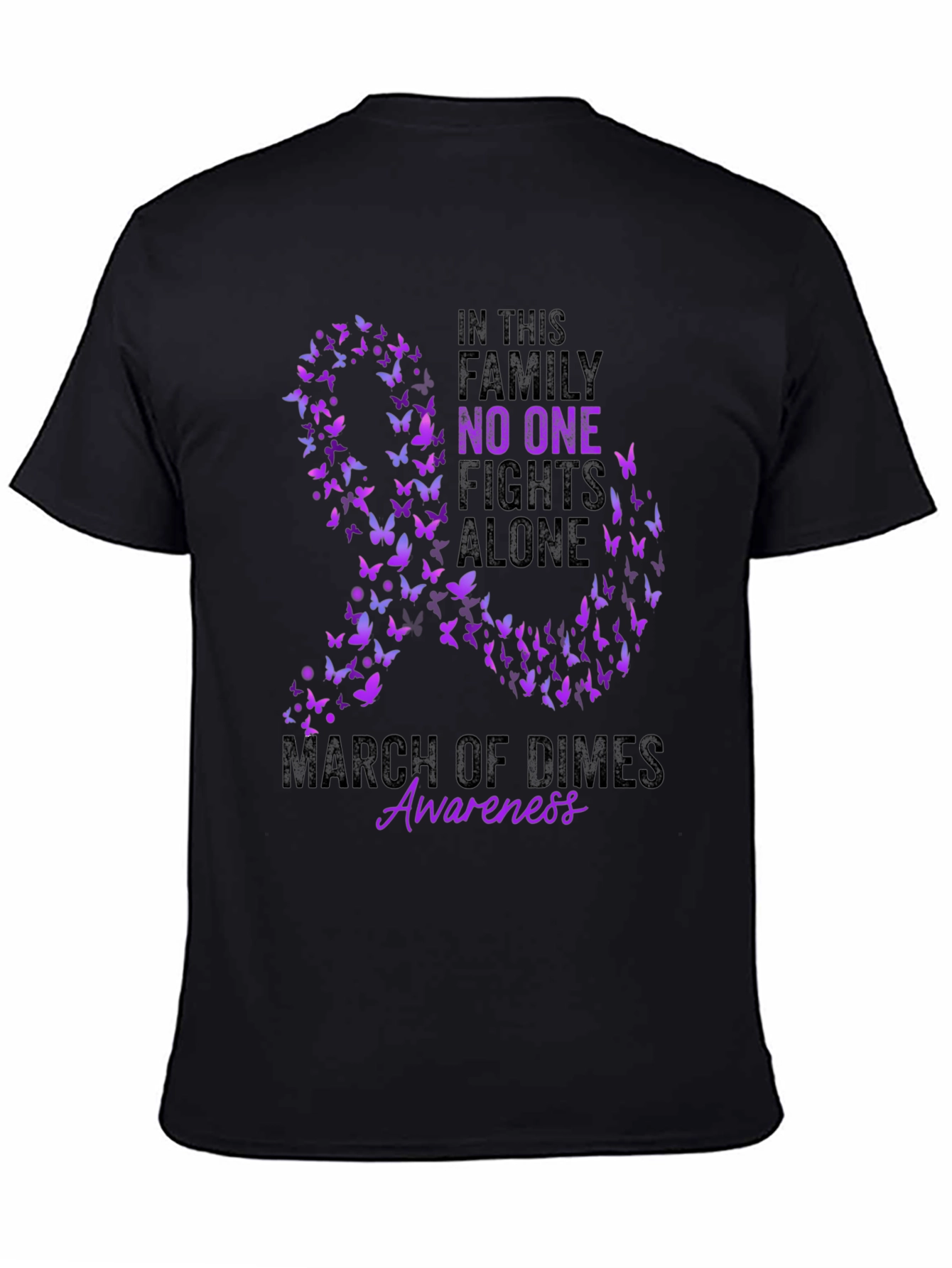 March of Dimes Awareness Butterfly Ribbon T-Shirt