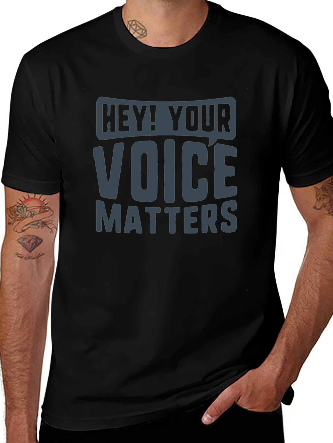 Voice Matters Graphic Tee - Black