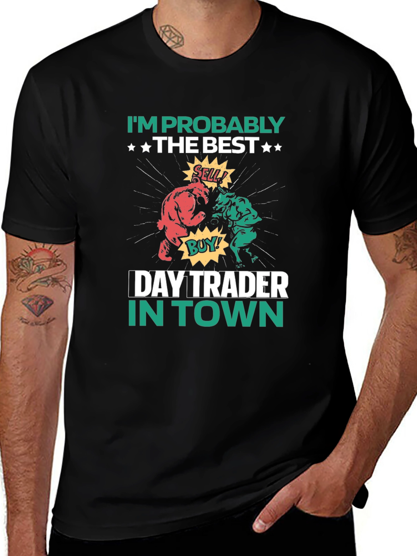 Day Trader T-Shirt - Bull vs Bear
