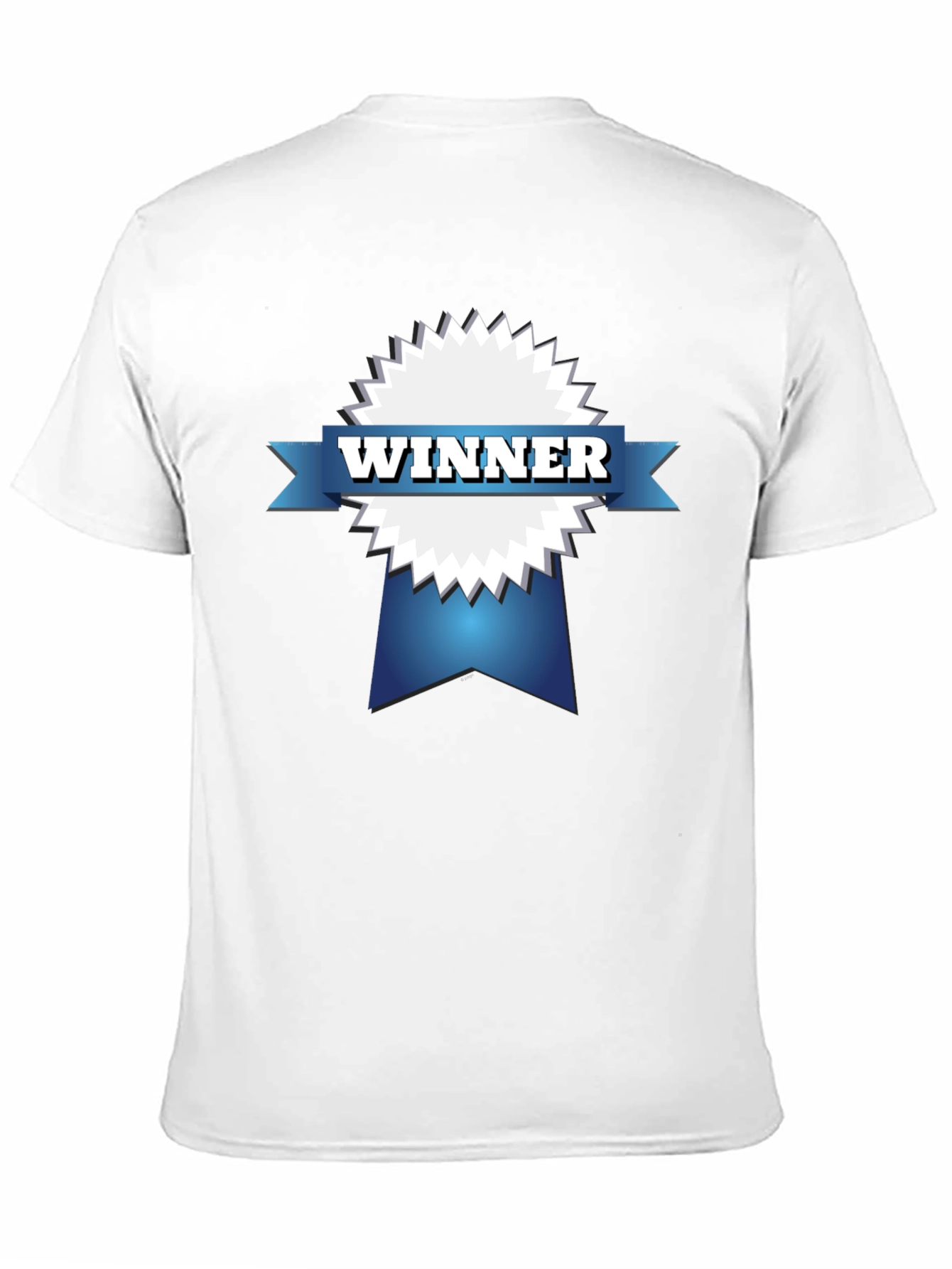 Winner Ribbon Graphic T-Shirt - Black Casual Tee