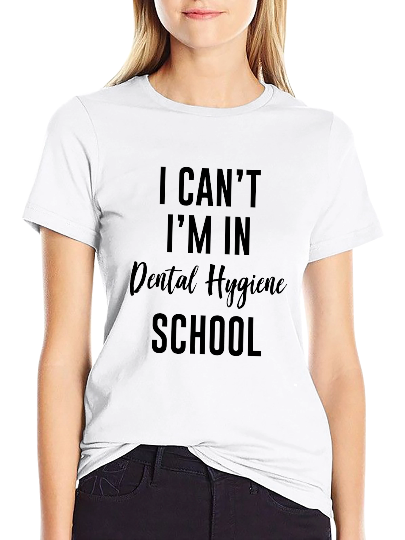 Dental Hygiene School Black Graphic T-Shirt