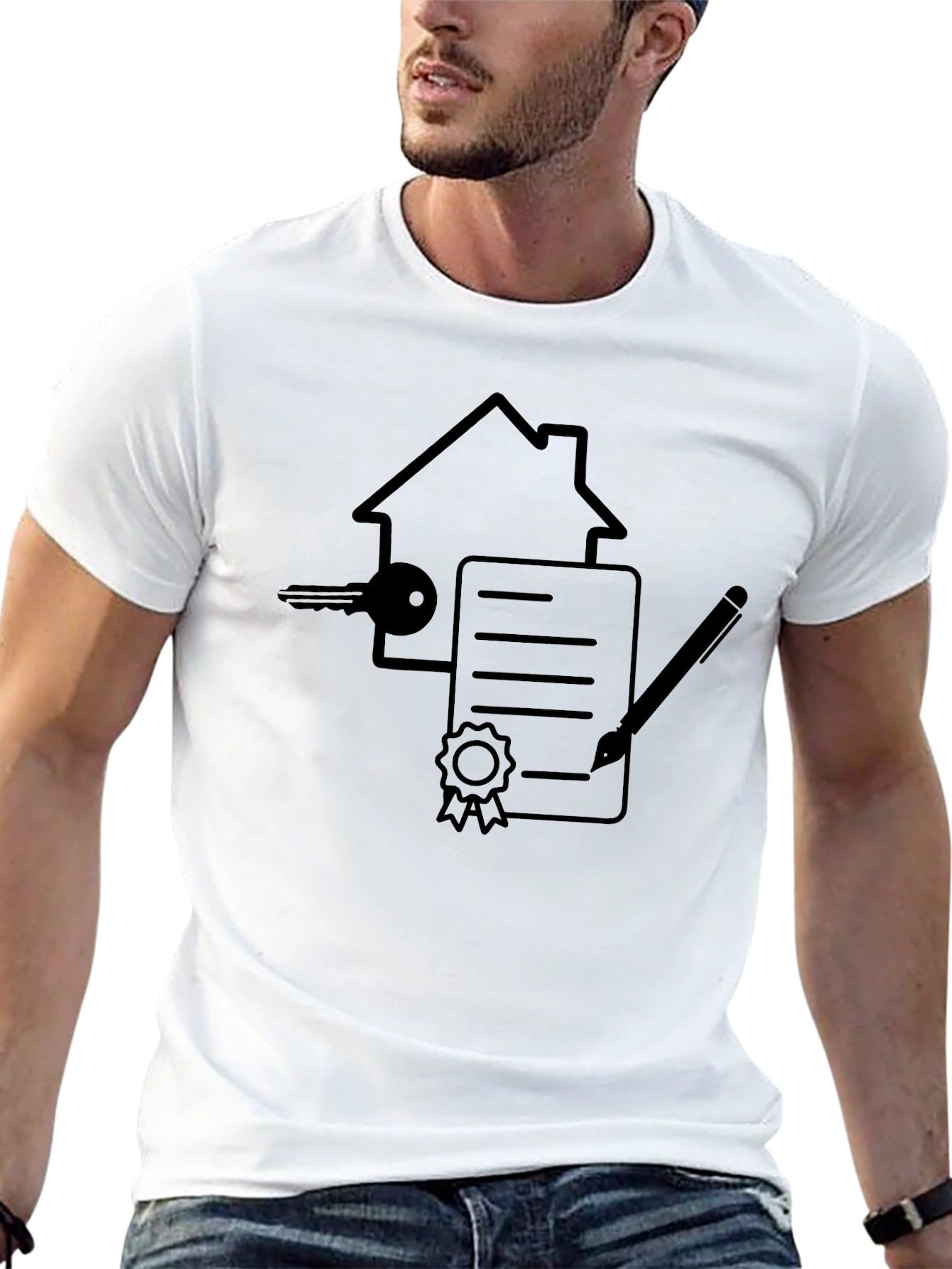Realtor T-Shirt - House Key Contract Design