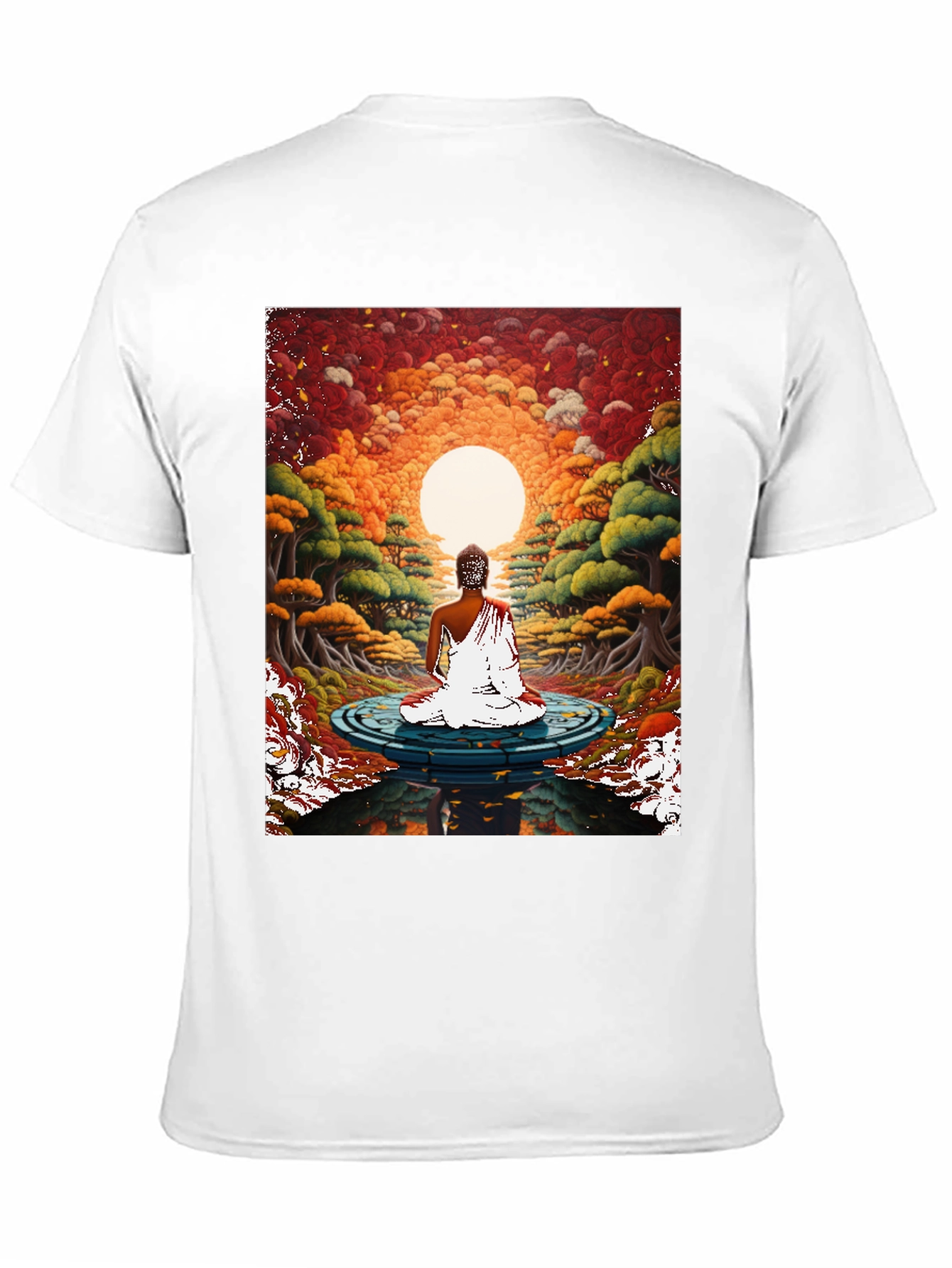 Meditative T-Shirt: Buddha Sunset Design