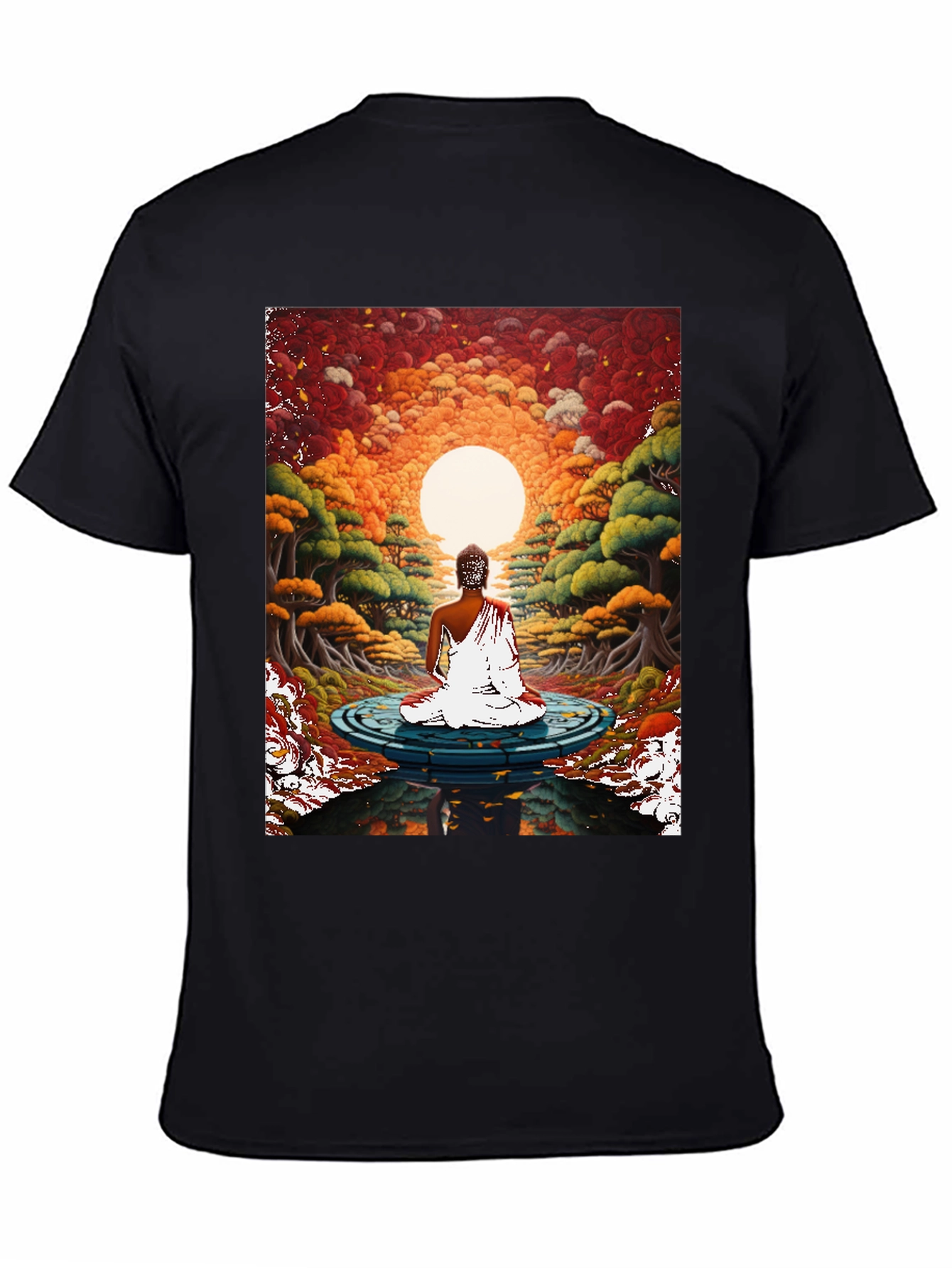 Meditative T-Shirt: Buddha Sunset Design
