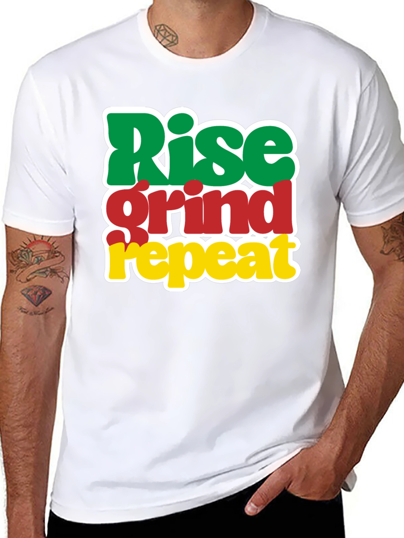 Rise Grind Repeat Graphic Tee - Black