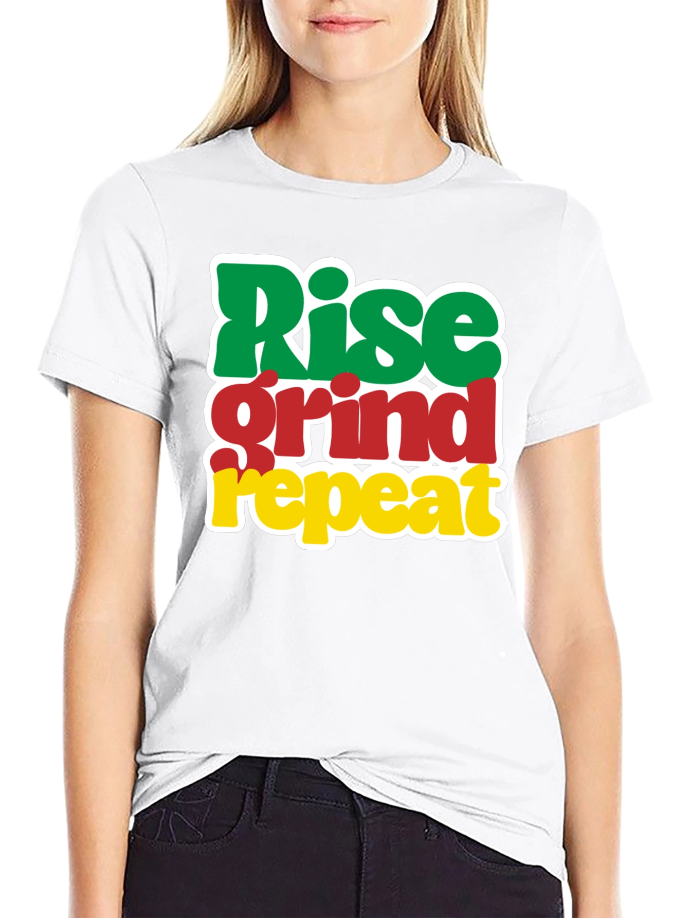 Rise Grind Repeat Graphic Tee - Black