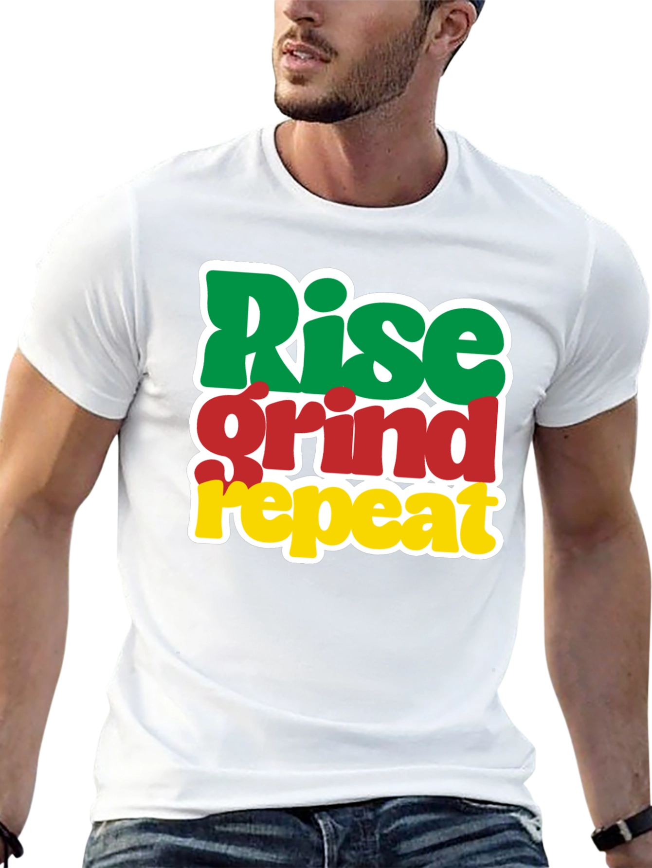 Rise Grind Repeat Graphic Tee - Black