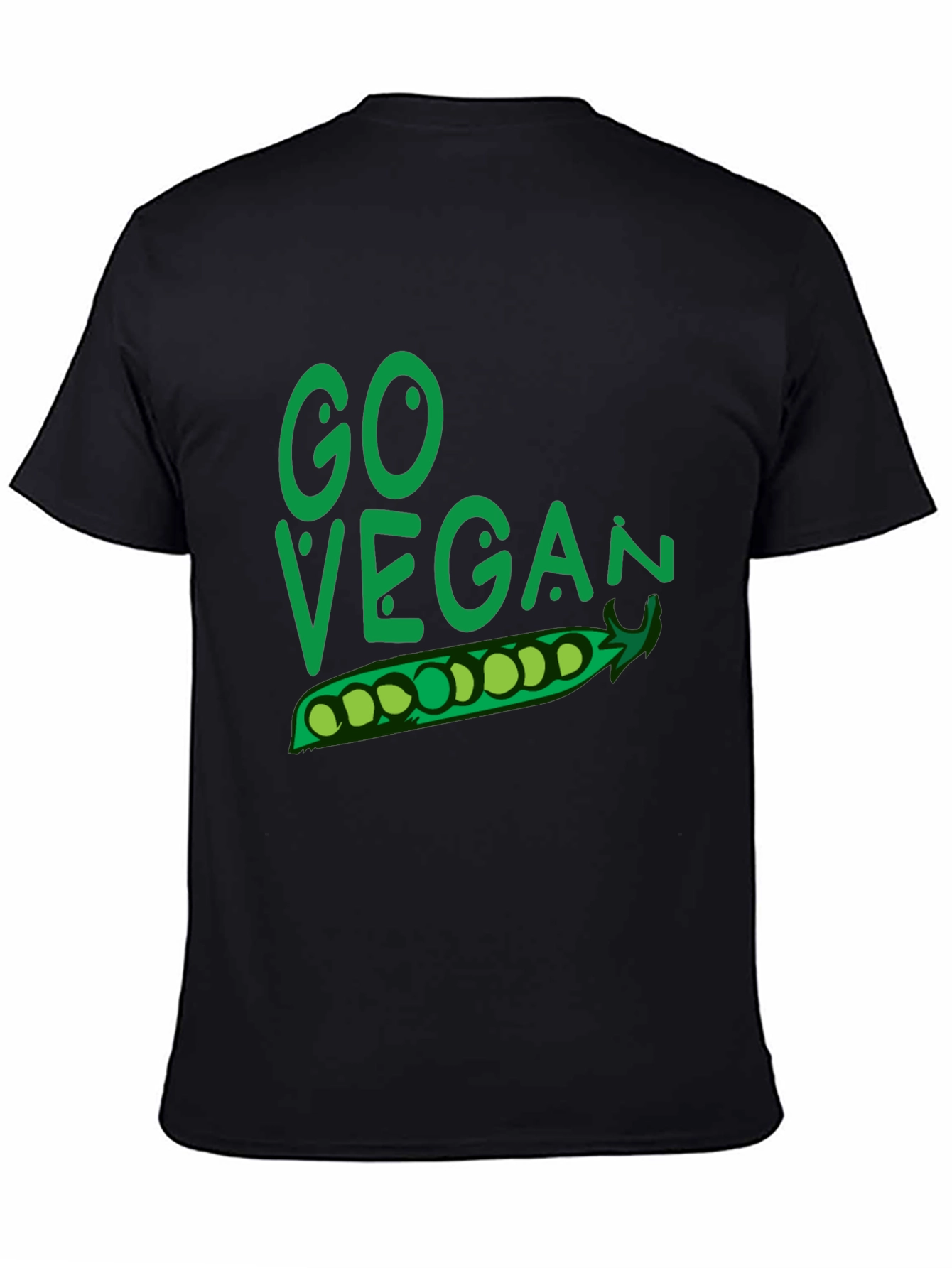 Go Vegan T-Shirt - Pea Pod Design