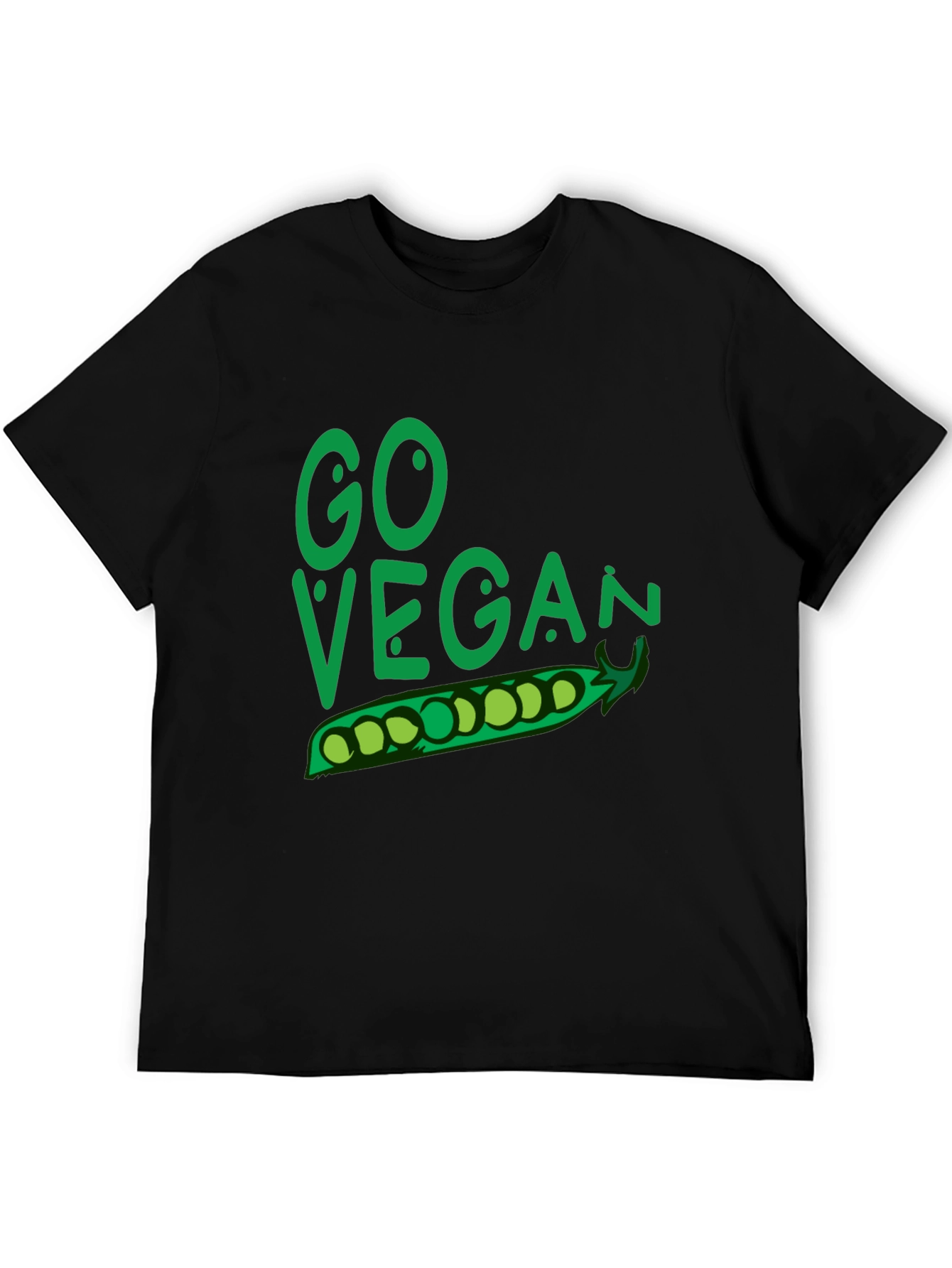 Go Vegan T-Shirt - Pea Pod Design