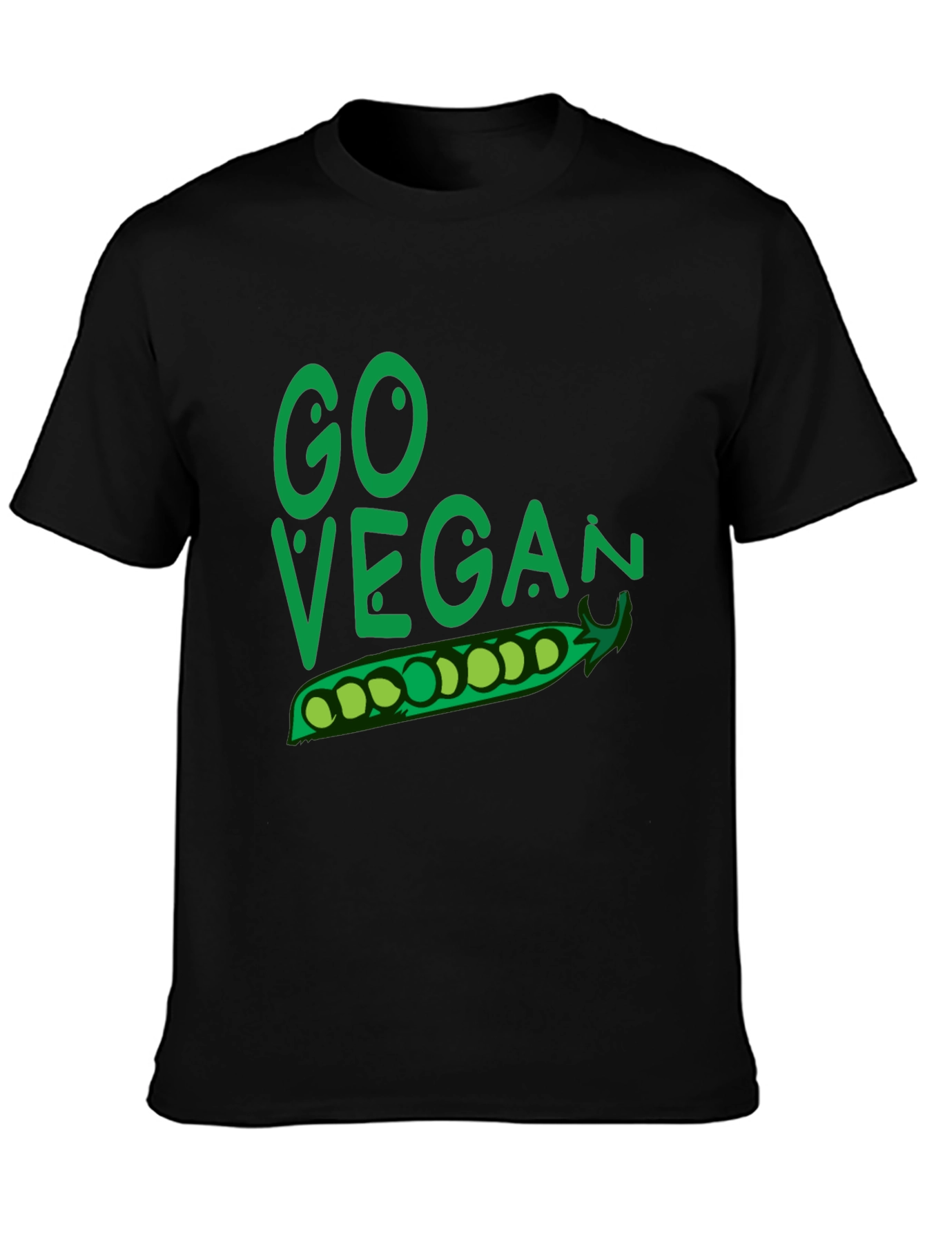 Go Vegan T-Shirt - Pea Pod Design
