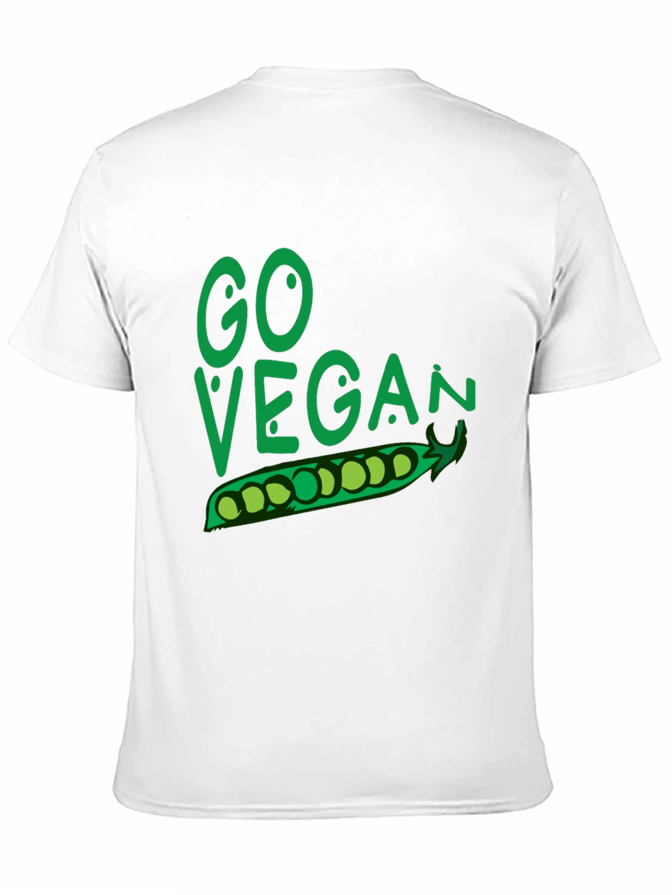 Go Vegan T-Shirt - Pea Pod Design