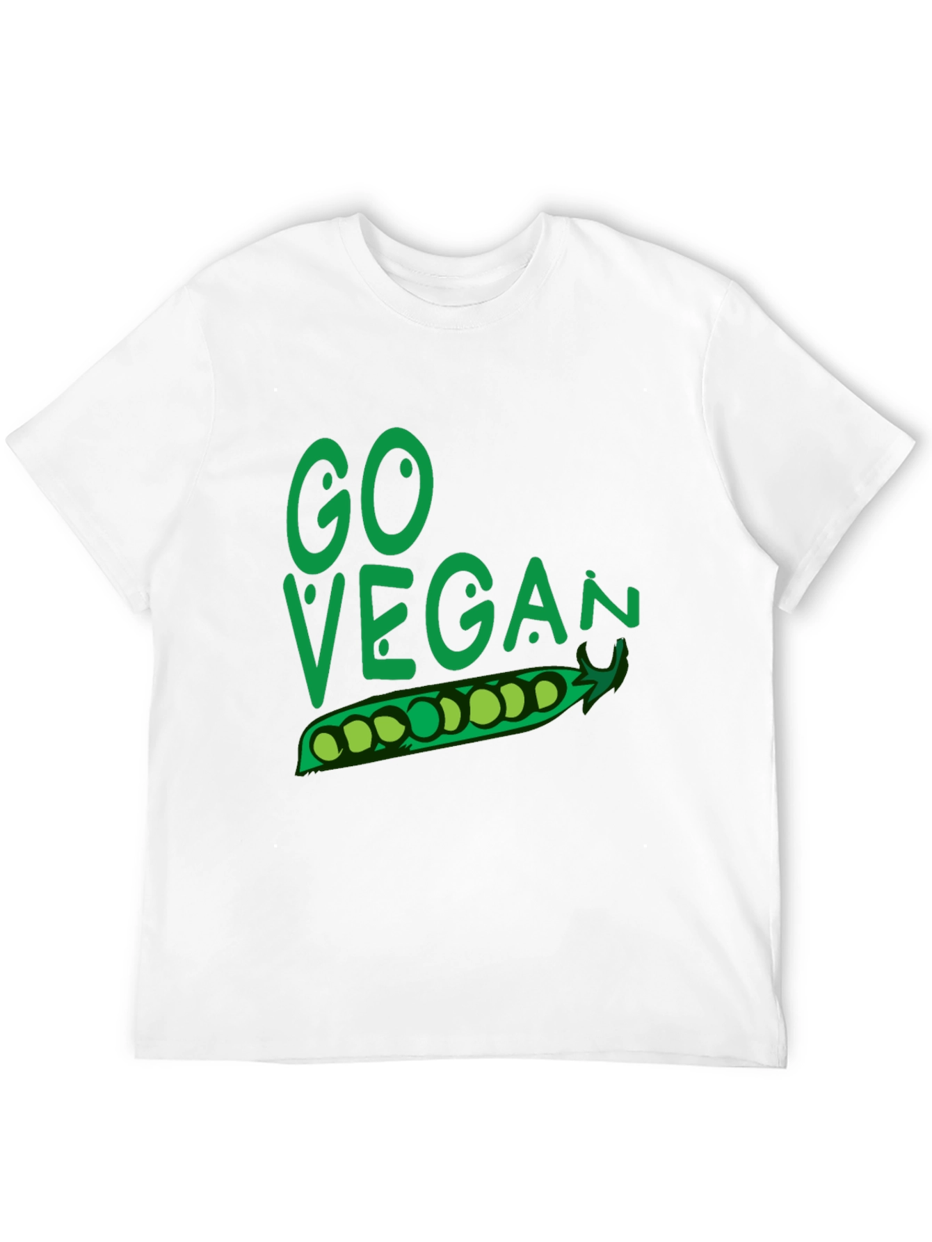 Go Vegan T-Shirt - Pea Pod Design
