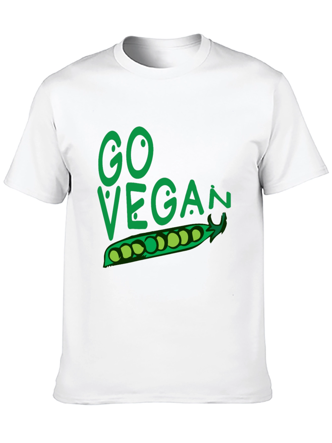 Go Vegan T-Shirt - Pea Pod Design