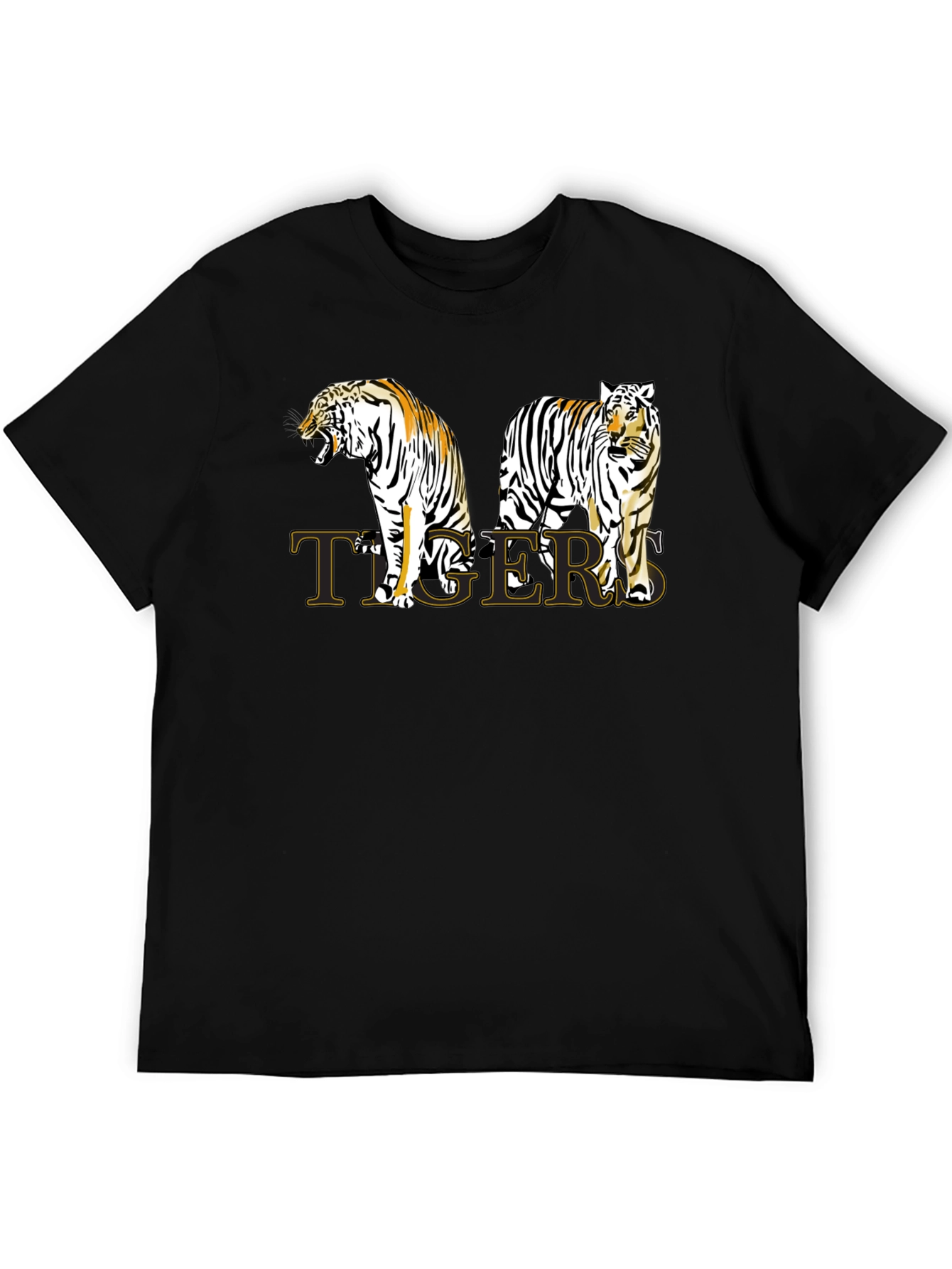 Tigers Graphic Print T-Shirt - Stylish Animal Tee