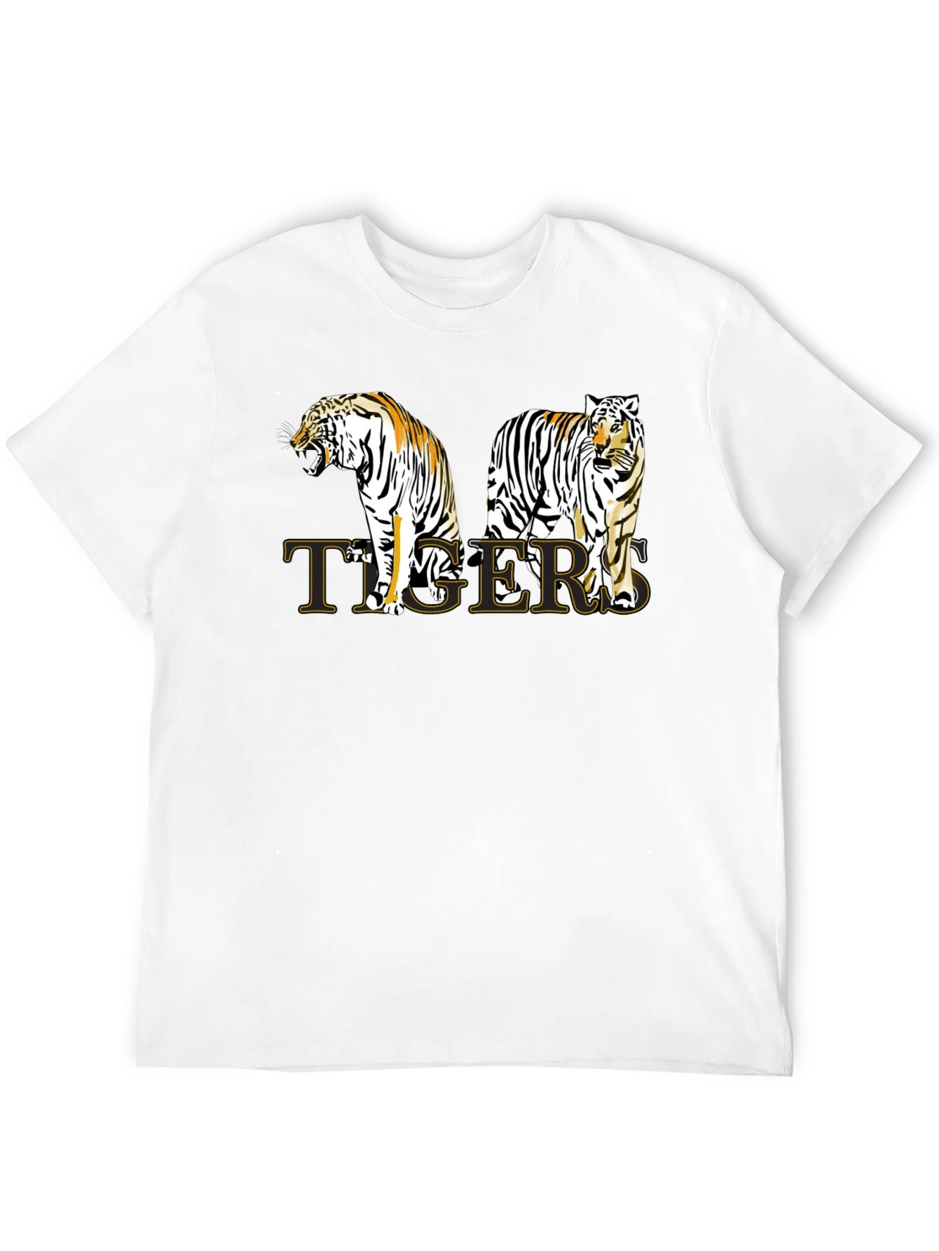 Tigers Graphic Print T-Shirt - Stylish Animal Tee