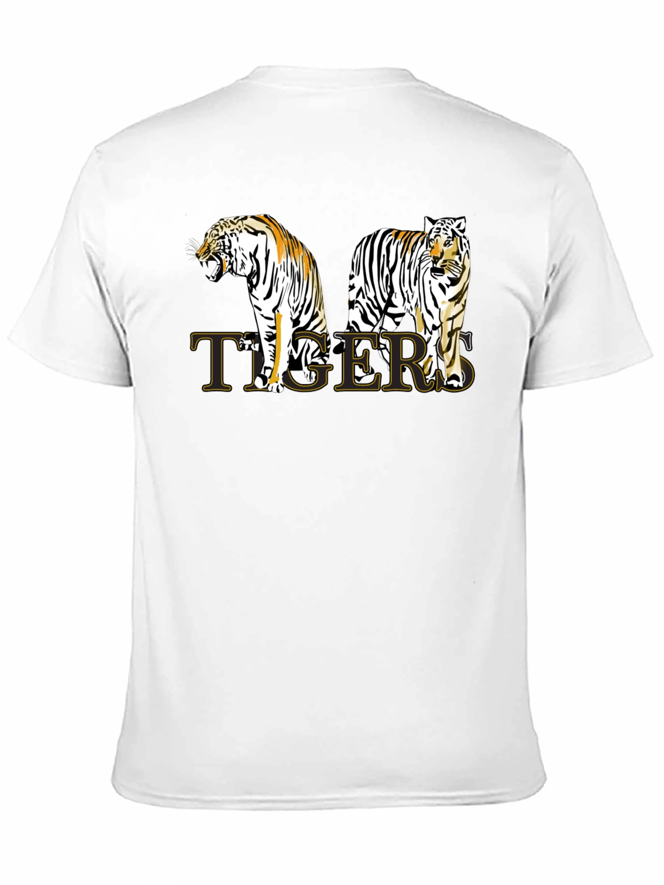 Tigers Graphic Print T-Shirt - Stylish Animal Tee