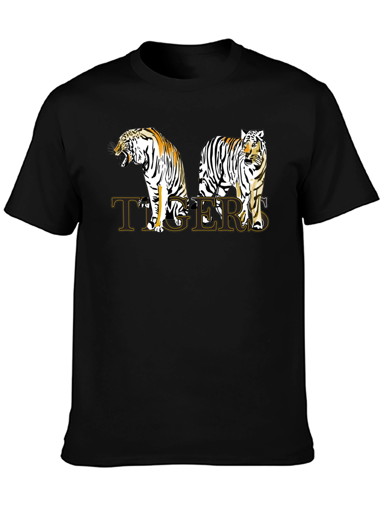 Tigers Graphic Print T-Shirt - Stylish Animal Tee